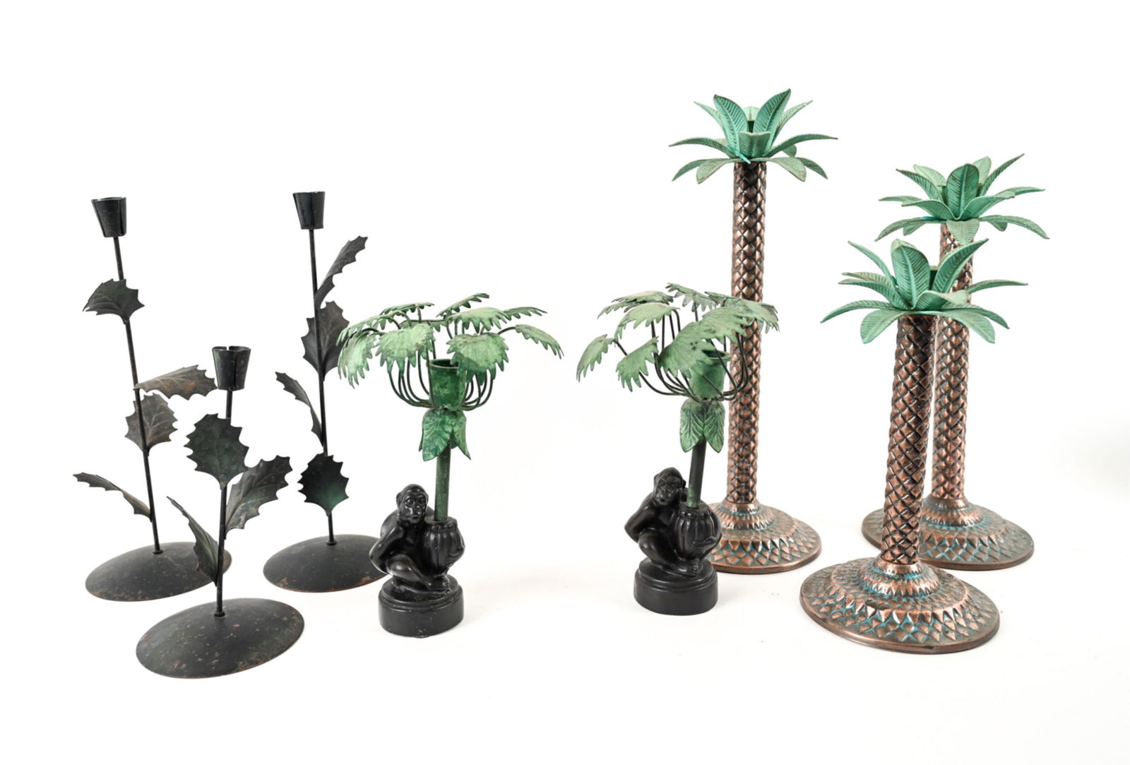 GROUPING OF METAL CANDLESTICKS (1 of 14)