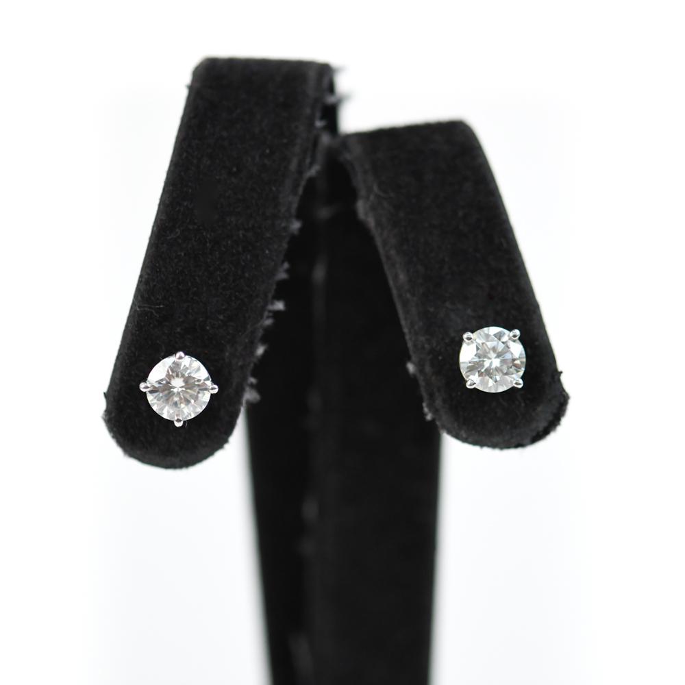 1 CARAT DIAMOND & 14K GOLD STUD EARRINGS (1 of 11)