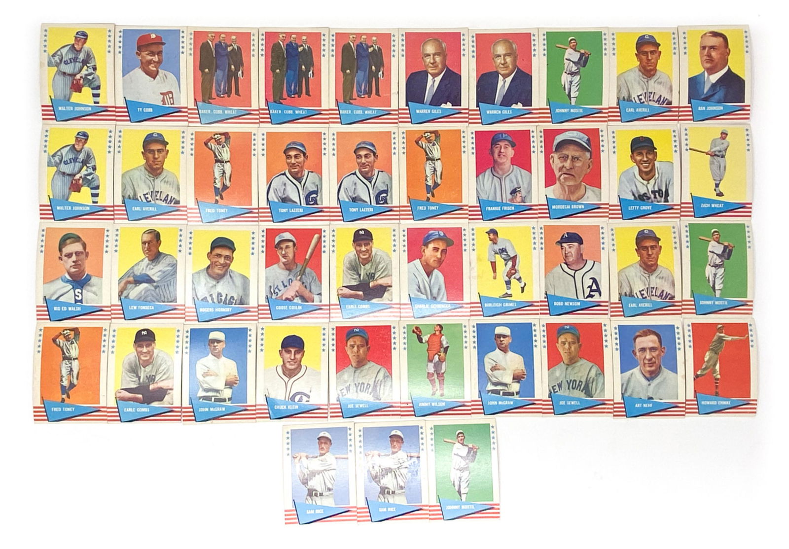ASSORTED 1961 FLEER BASEBALL GREATS CARDS (1 of 12)
