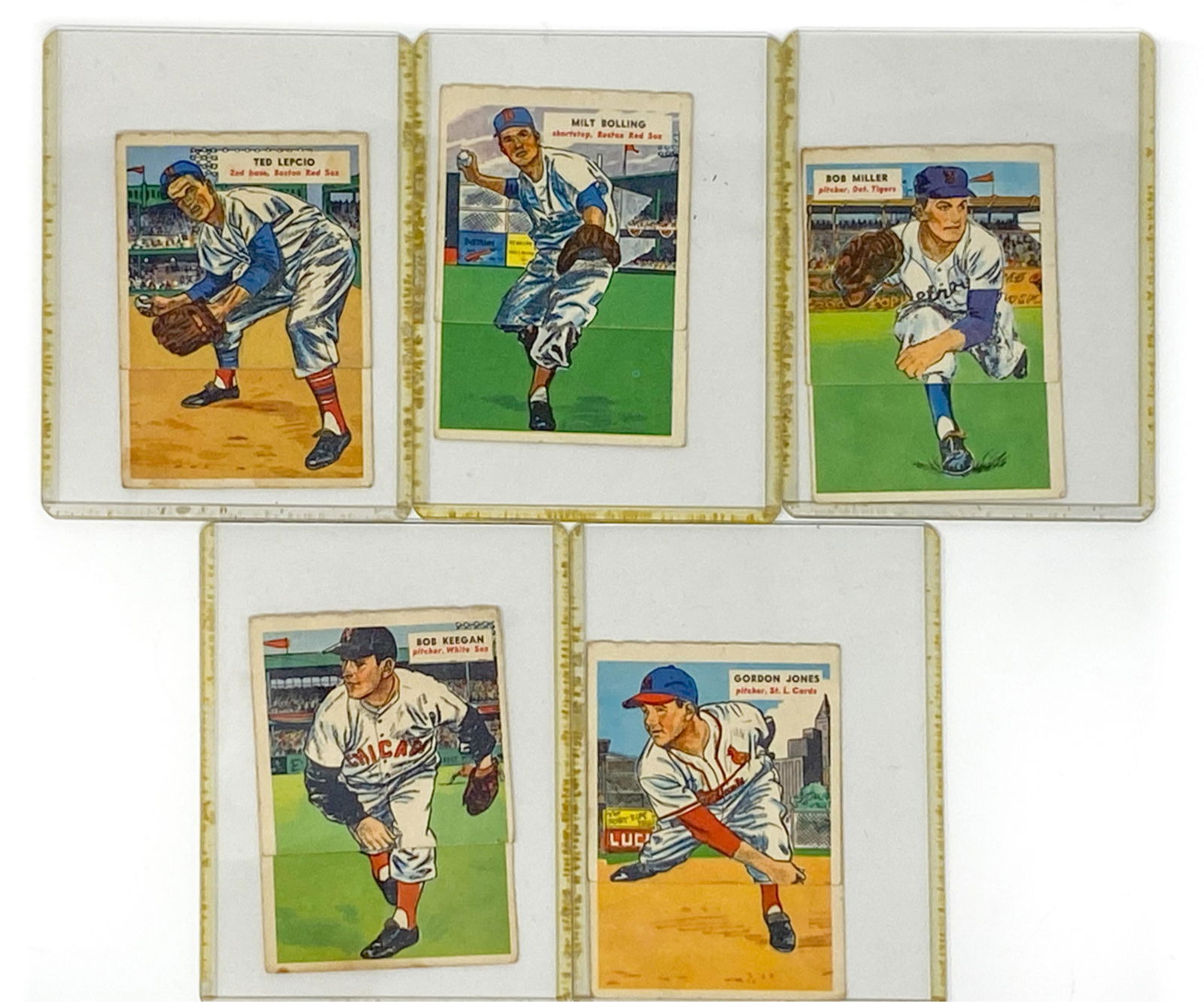 1955 TOPPS BASEBALL DOUBLE HEADER CARDS (1 of 4)