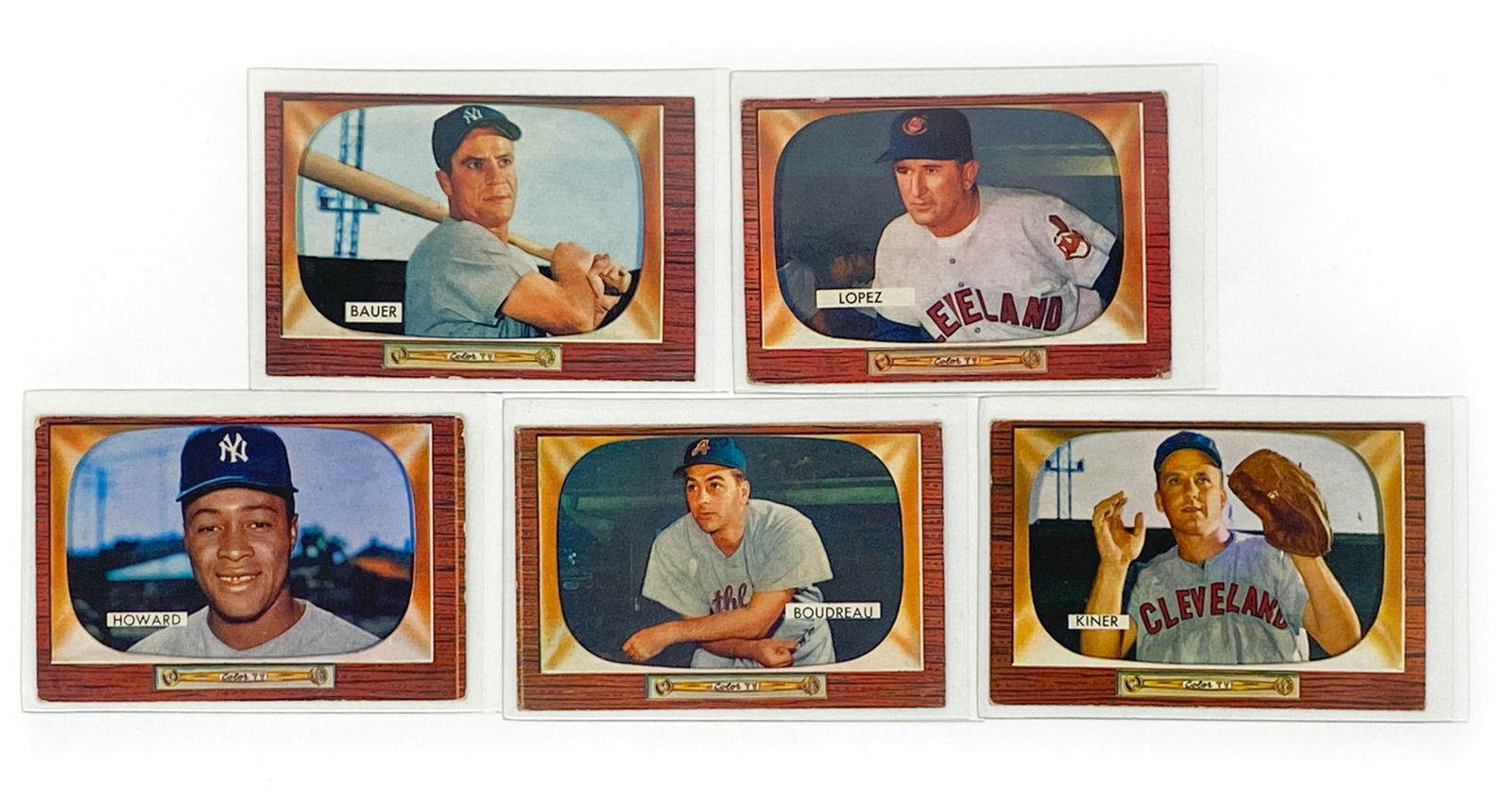 (5) 1955 BOWMAN COLOR TV CARDS (1 of 12)