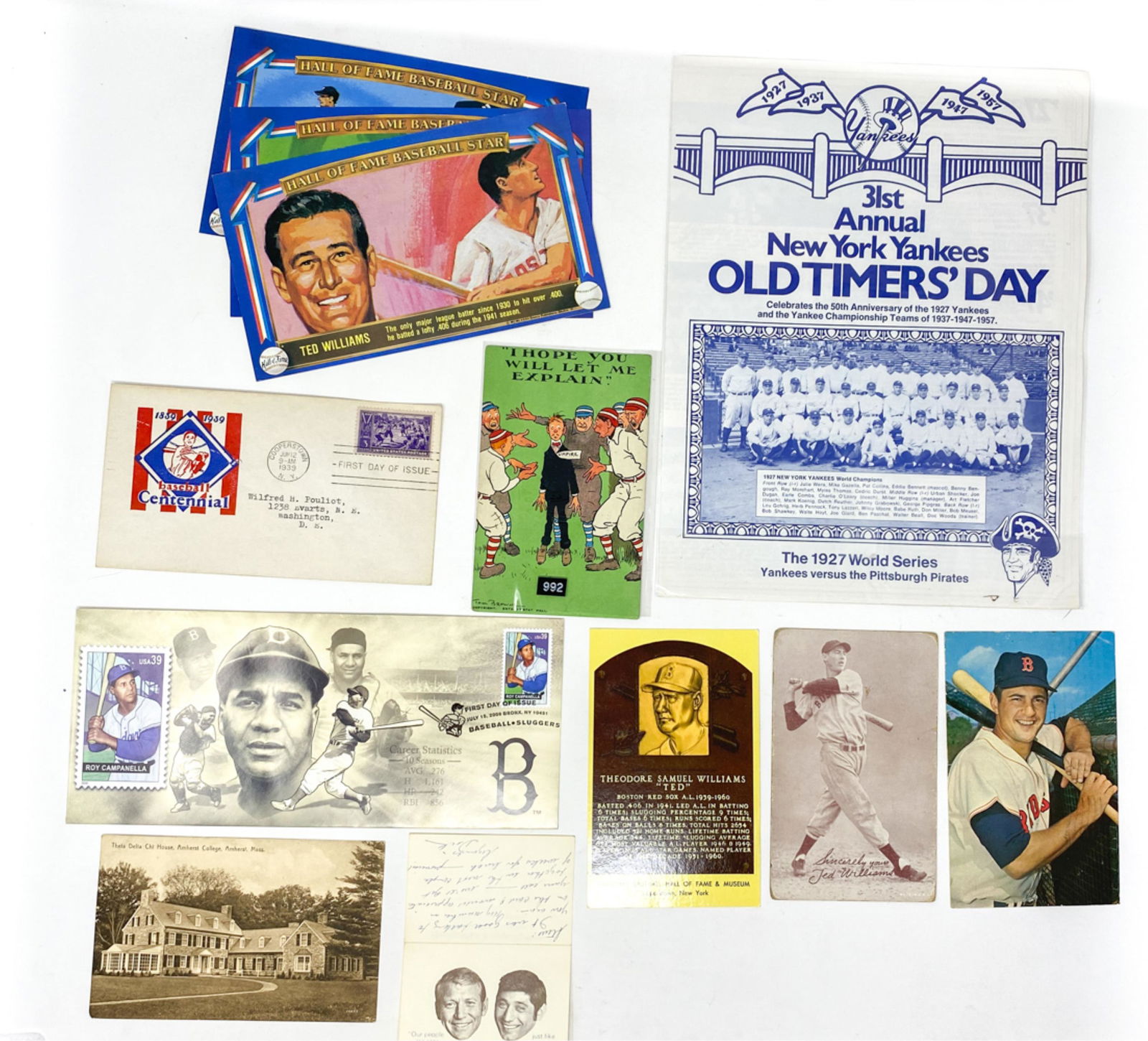 BASEBALL MEMORABILIA GROUPING (1 of 11)