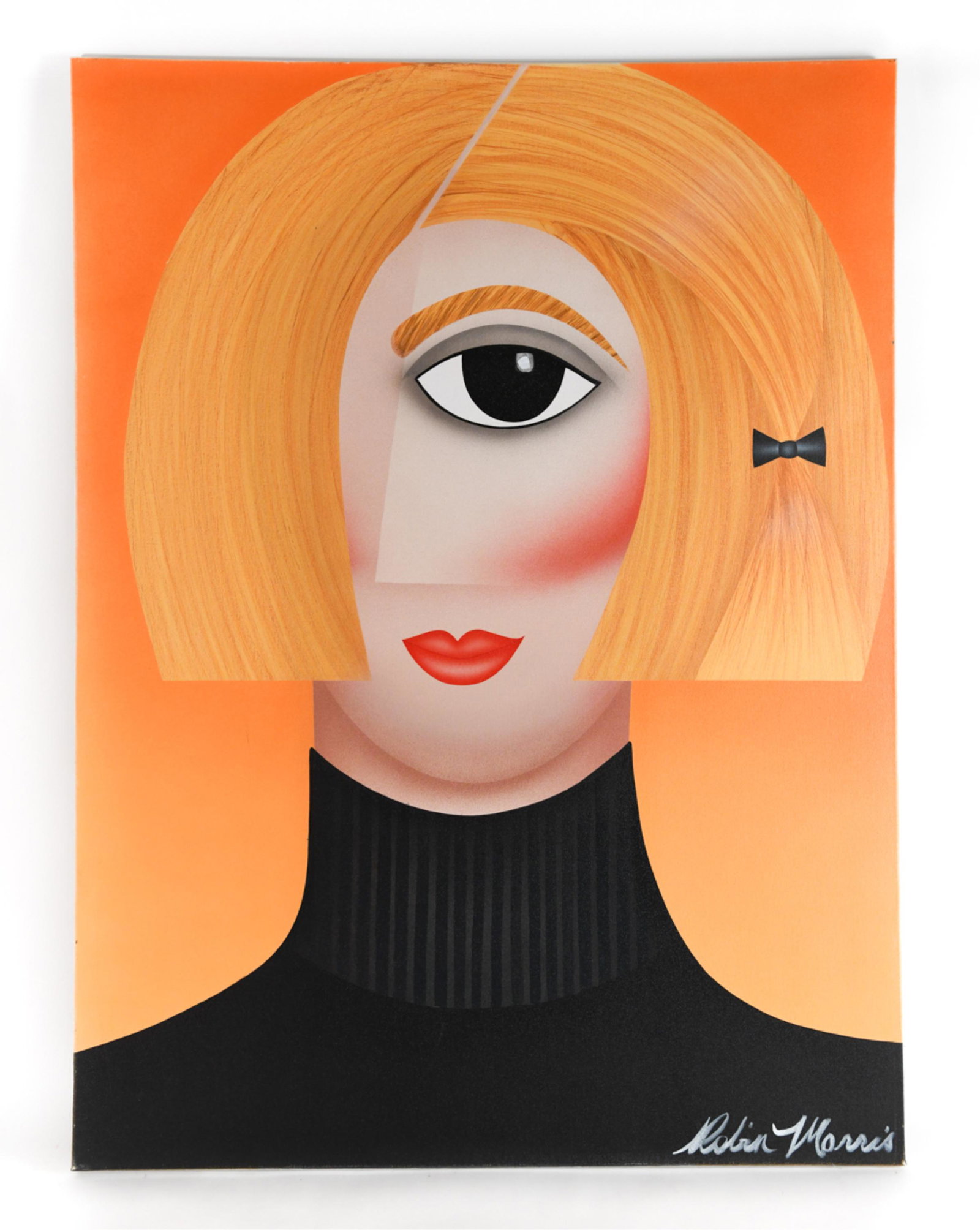 ROBIN MORRIS (B. 1953) A/C OF SMILING BLONDE (1 of 9)