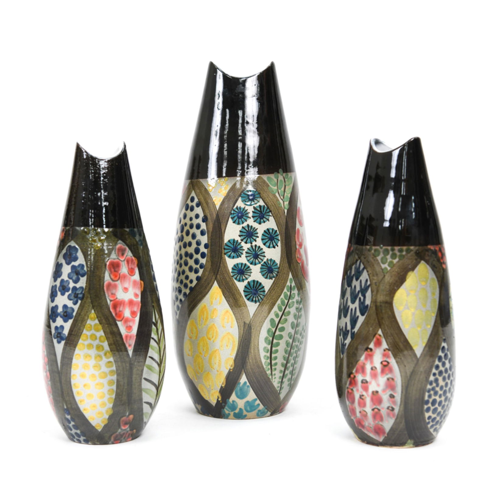 (3) UPSALA EKEBY INGRID ATTERBERG "MIMOSA" VASES (1 of 10)