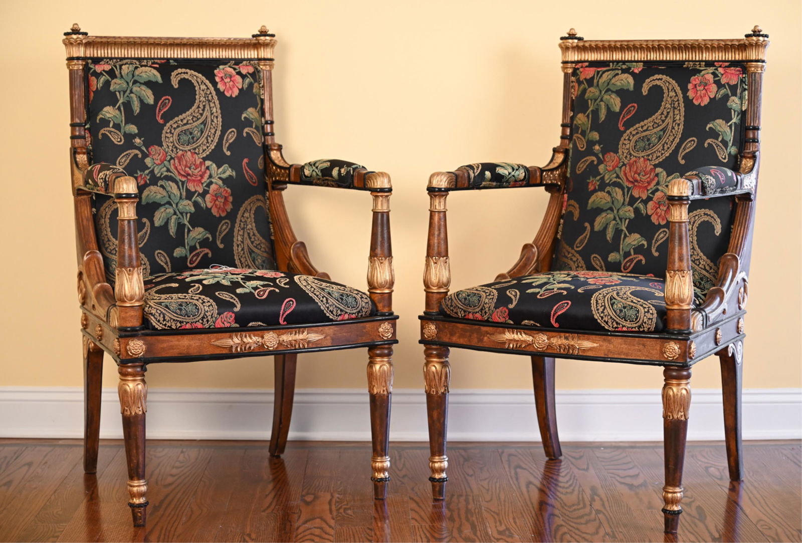 PAIR OF FRENCH STYLE ARM CHAIRS (1 of 20)