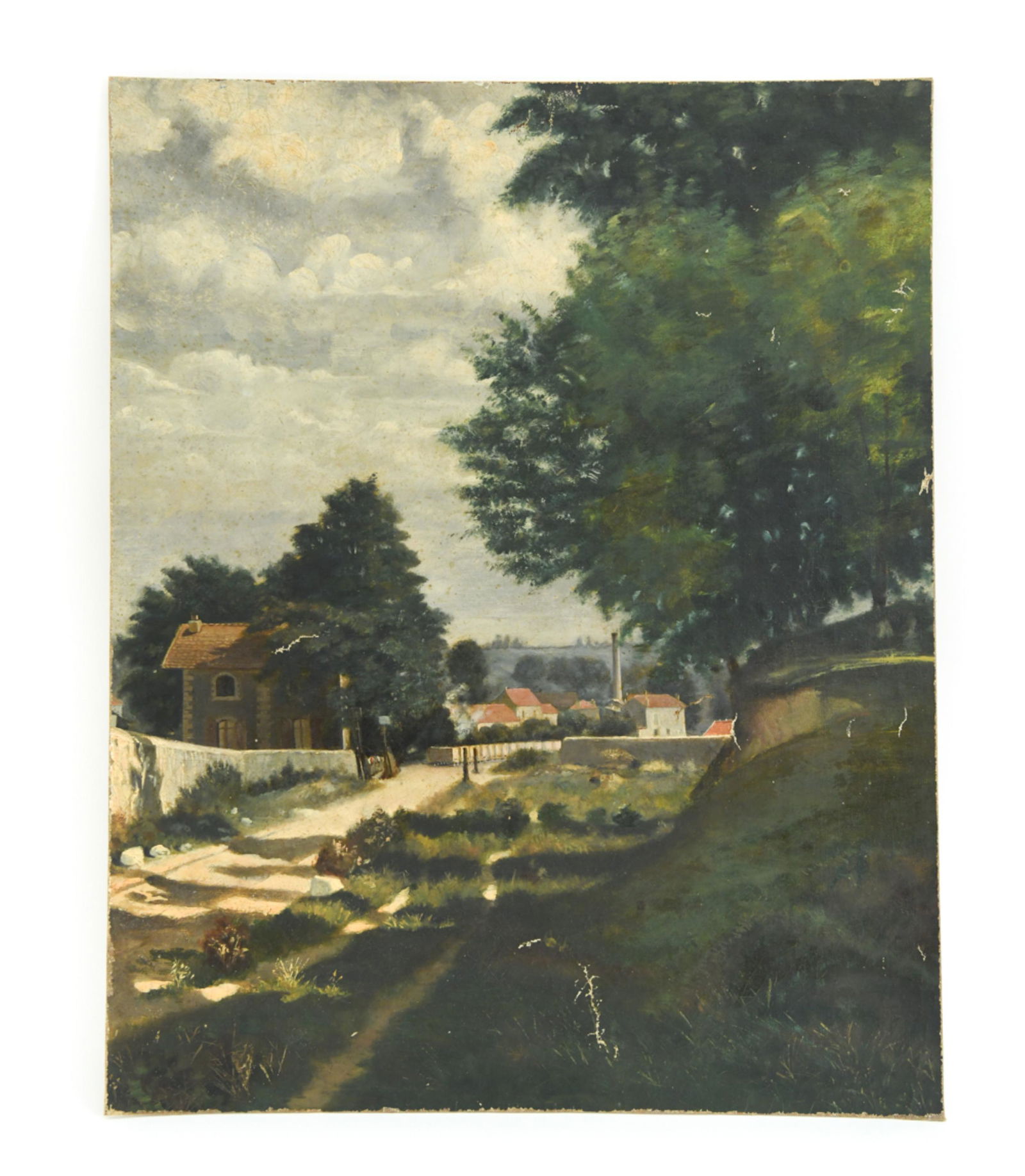 LATE 19TH C. FRENCH IMPRESSIONIST VIEW O/C (1 of 9)
