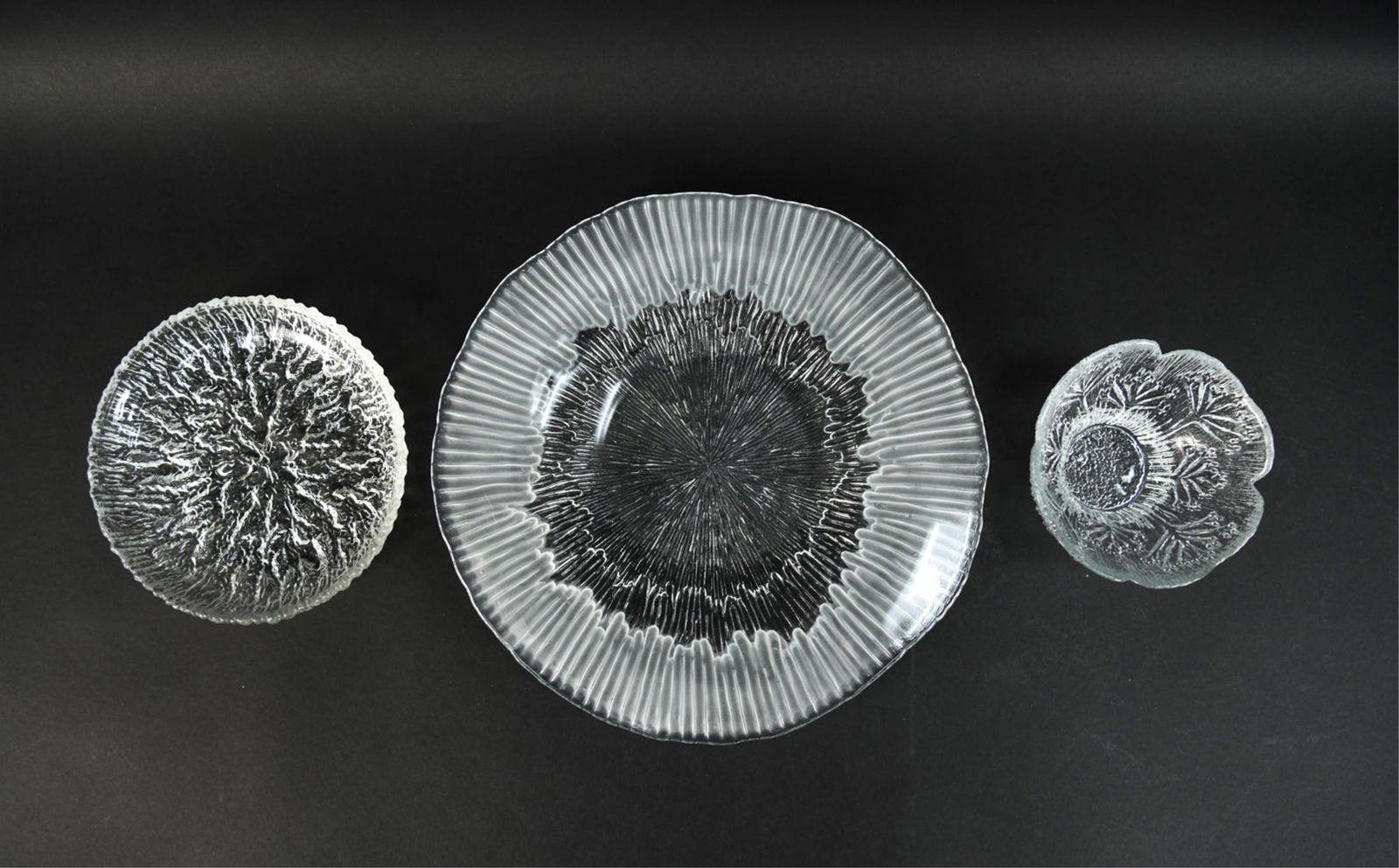 MID-CENTURY SCANDINAVIAN WIRKKALA STYLE GLASS TRIO (1 of 8)