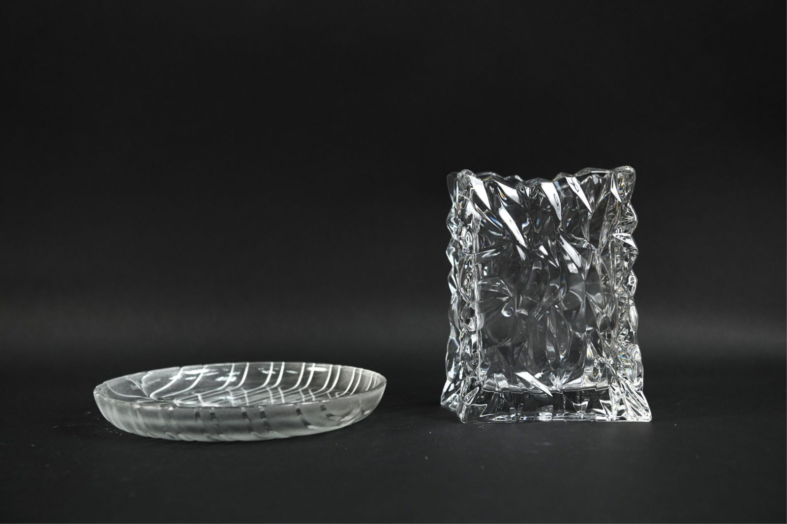ROSENTHAL STUDIO-LINIE CRYSTAL VASE & DISH (1 of 12)