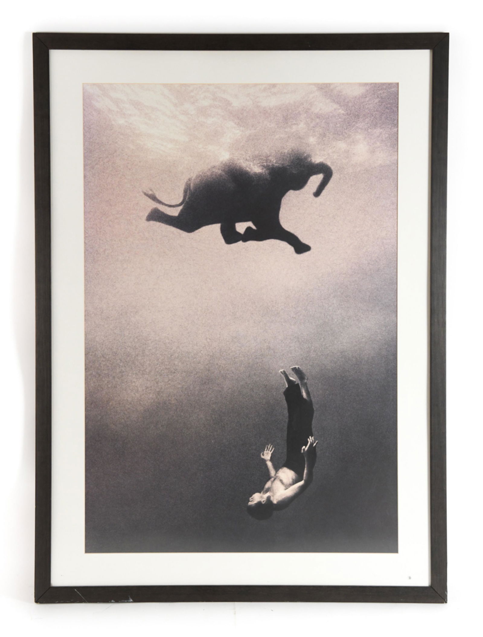 CONTEMPORARY PHOTO PRINT ELEPHANT & MAN (1 of 6)