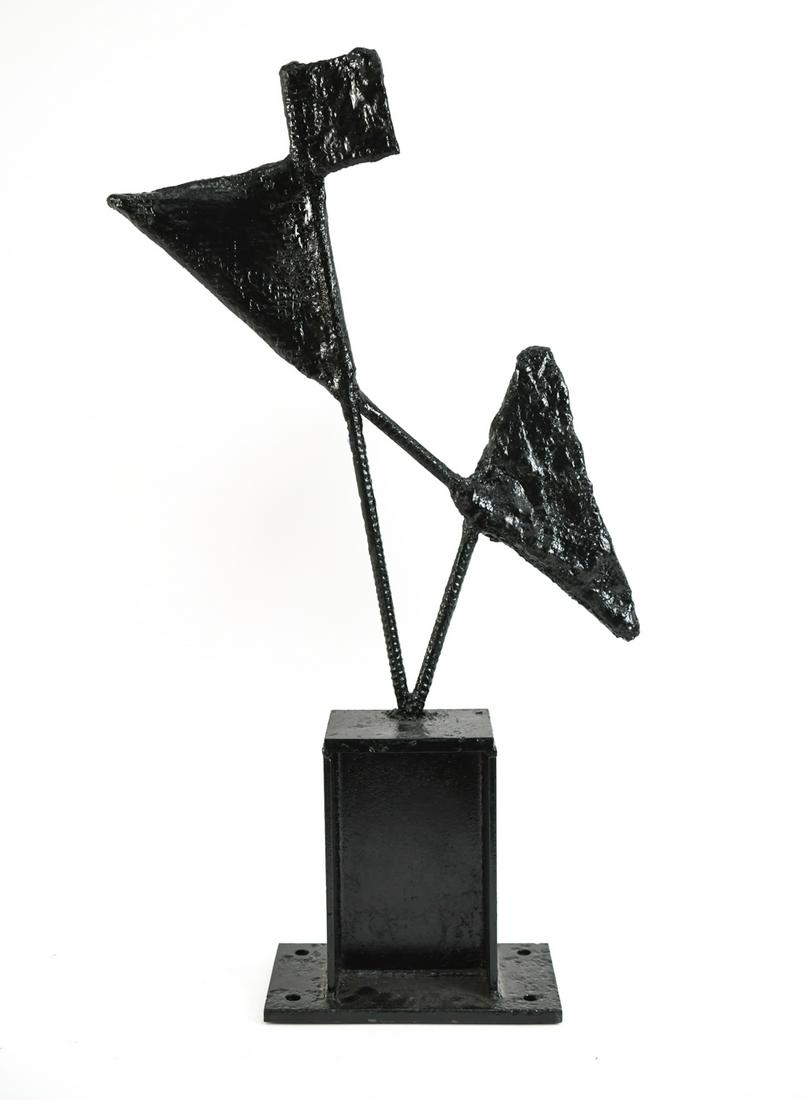 MID-CENTURY BRUTALIST METAL SCULPTURE (1 of 15)
