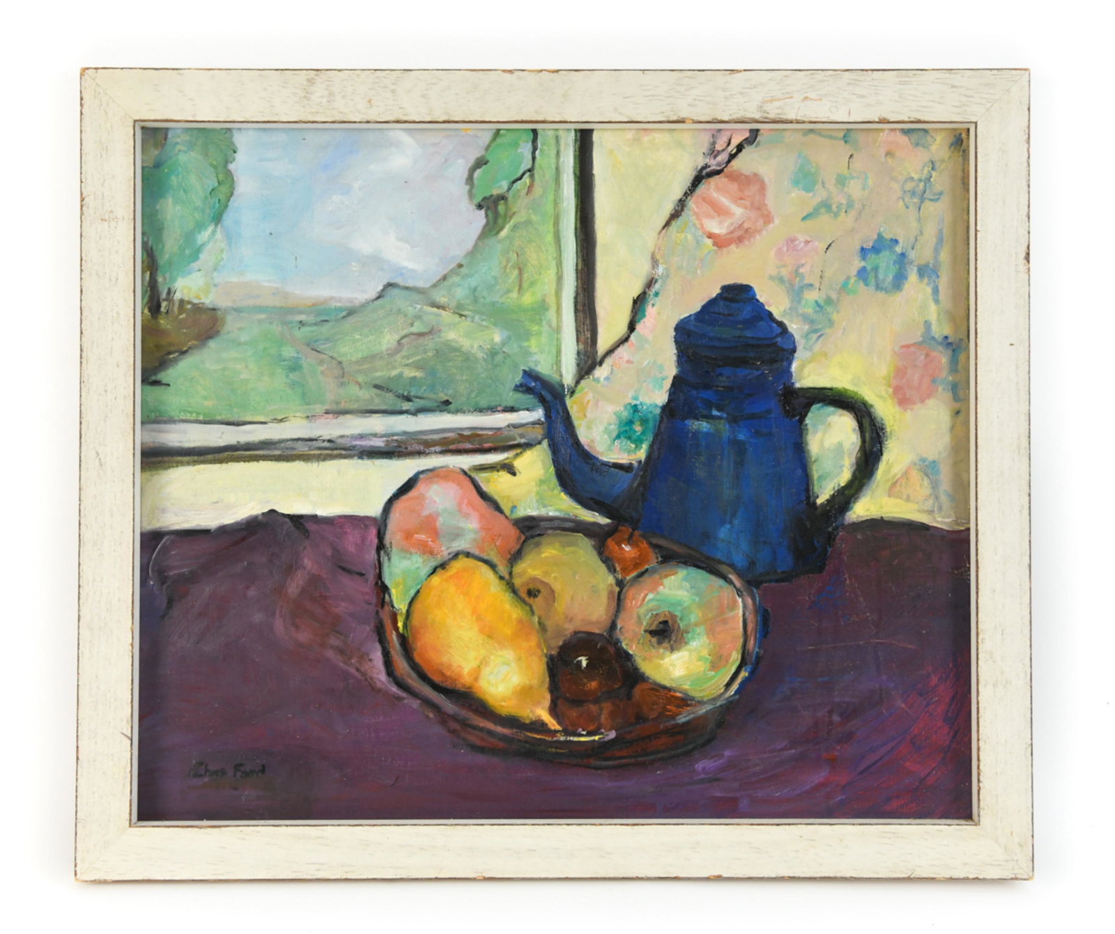 CHRIS FORD, AMERICAN (20TH C) MODERNIST STILL LIFE (1 of 8)