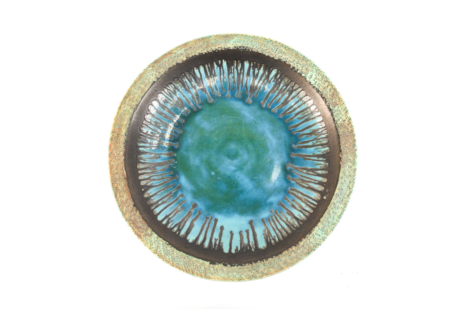 LARGE STUDIO ART POTTERY CENTERPIECE BOWL (1 of 7)