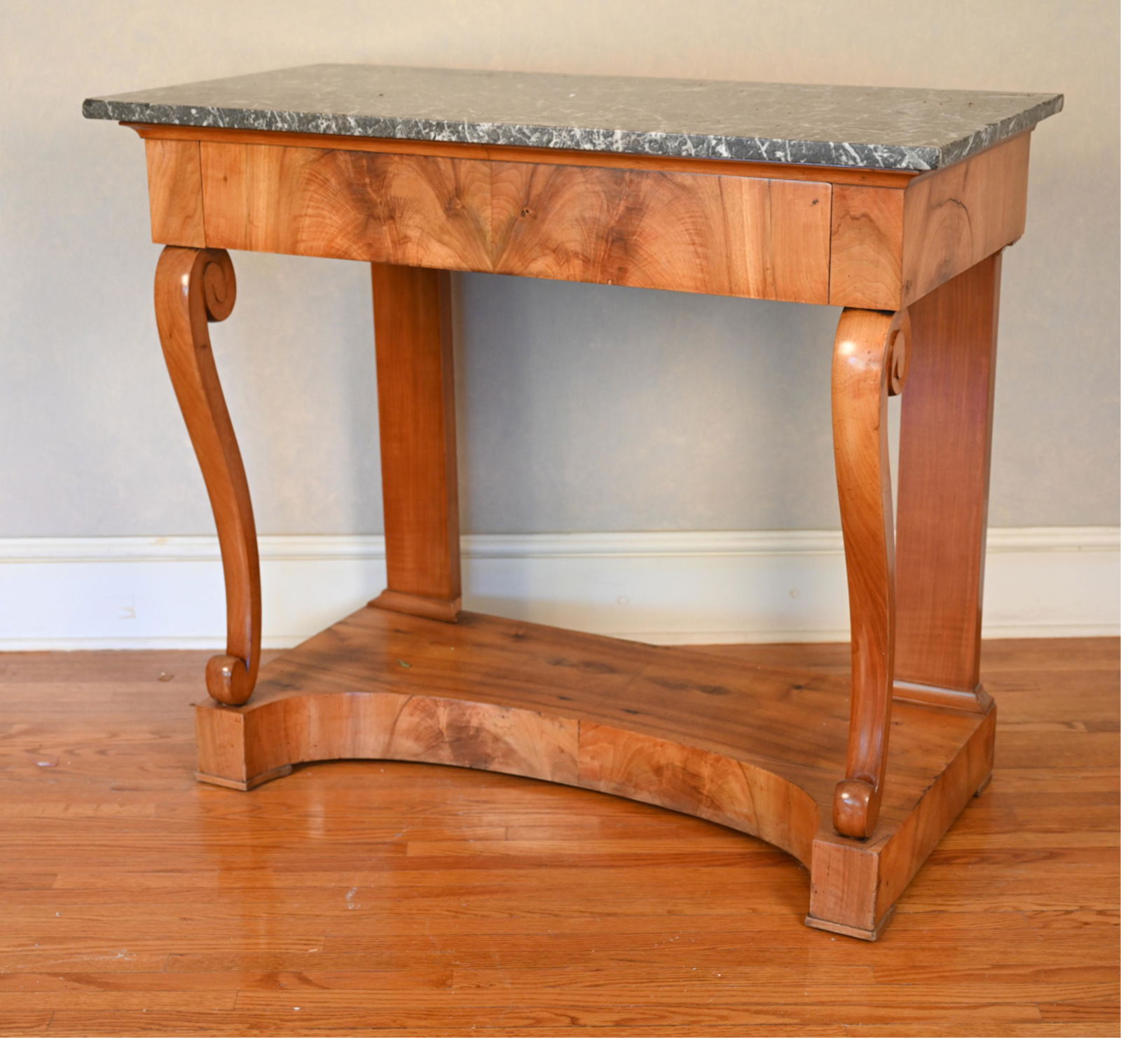 BIEDERMEIER-STYLE MARBLE TOP HALL OR CONSOLE TABLE (1 of 12)