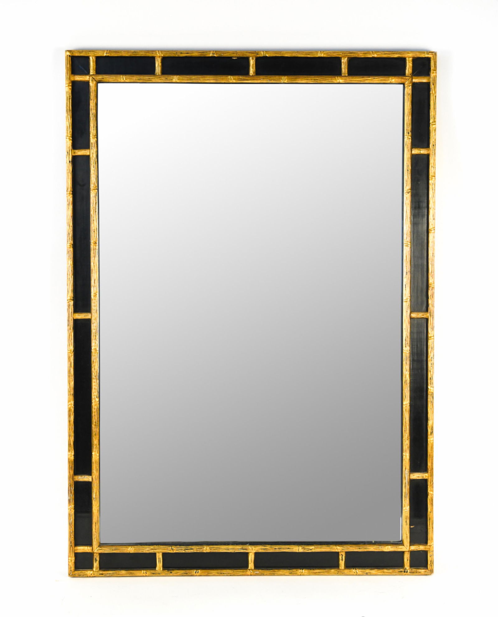 GOLD PAINTED FAUX BAMBOO CHINOISERIE WALL MIRROR (1 of 6)