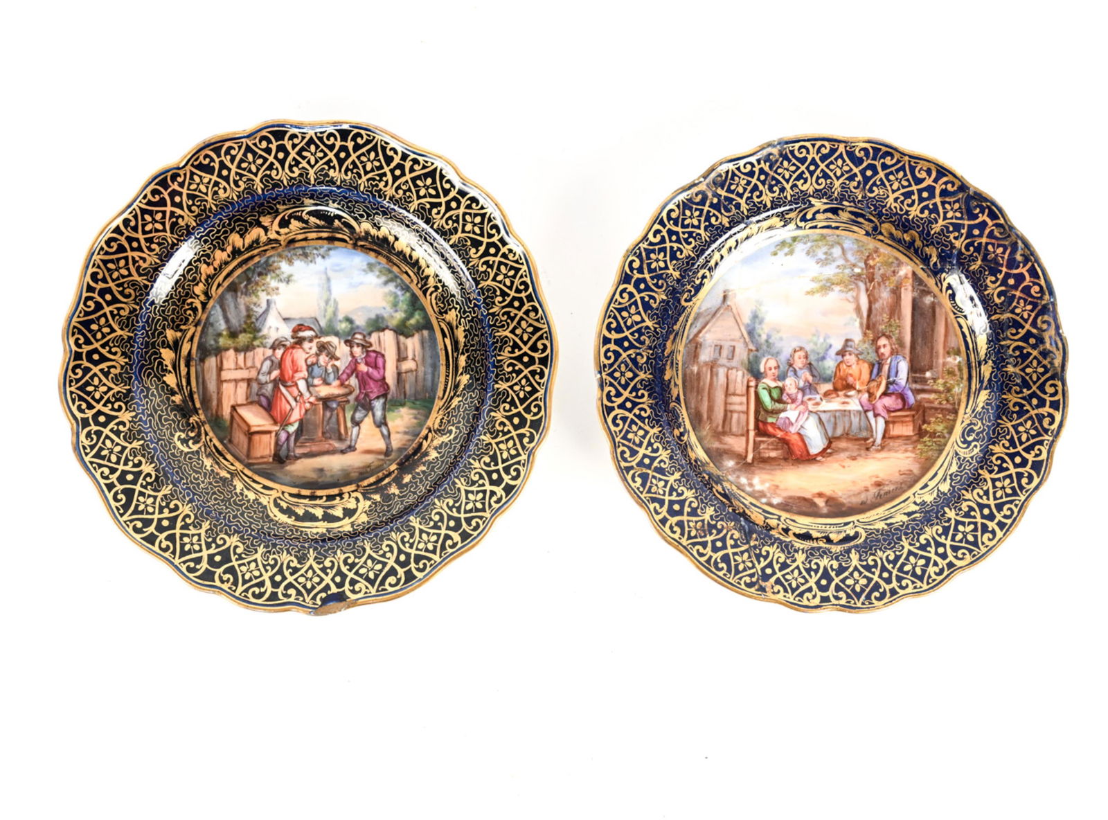 (2) GERMAN HAND-PAINTED PORCELAIN PLATES (1 of 10)