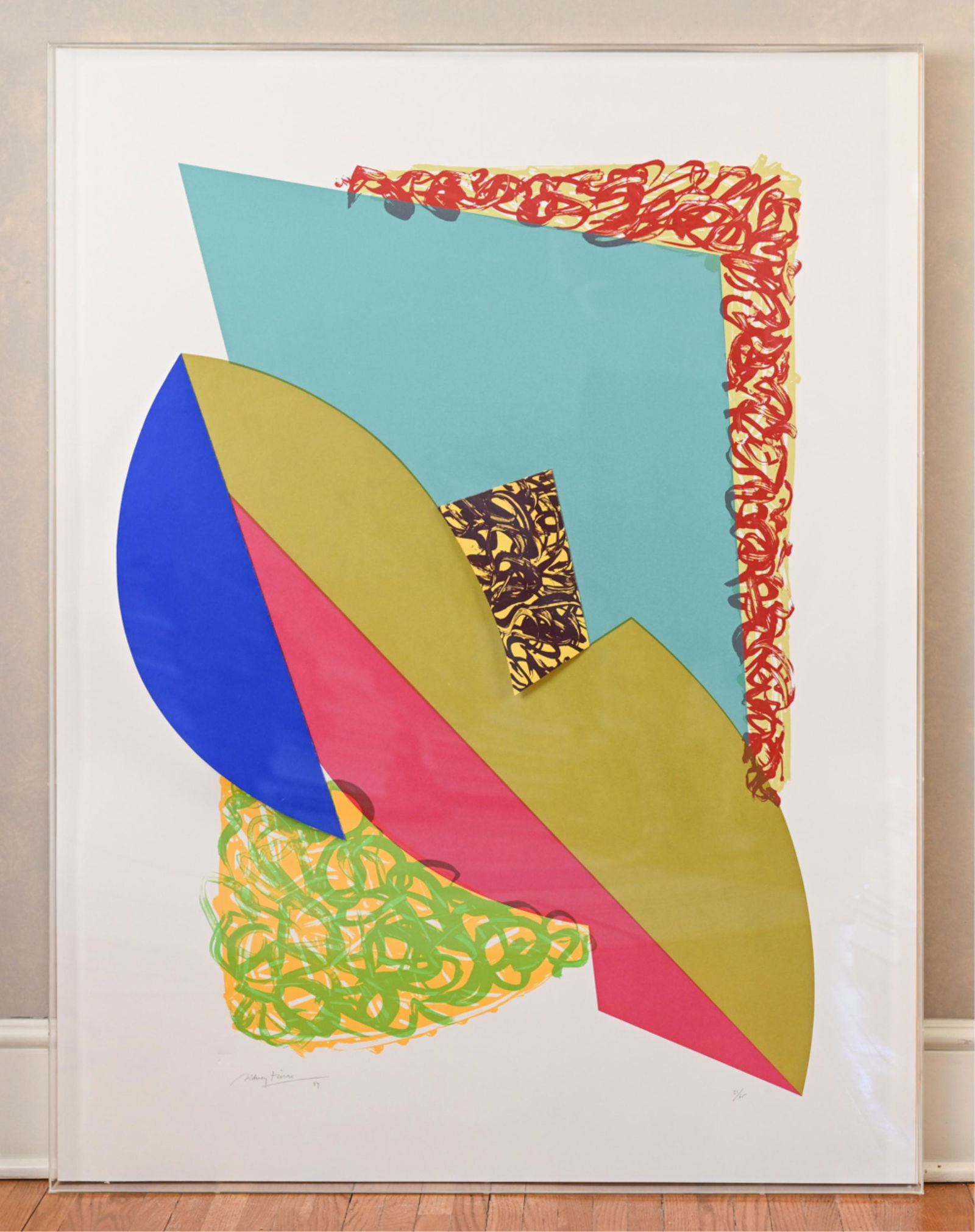 LARGE BOLD MODERN ABSTRACT MIXED MEDIA (1 of 13)