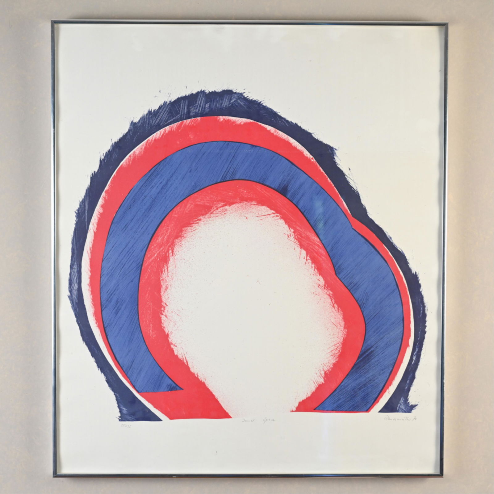 1970 ABSTRACT LITHOGRAPH, SIGNED (1 of 12)