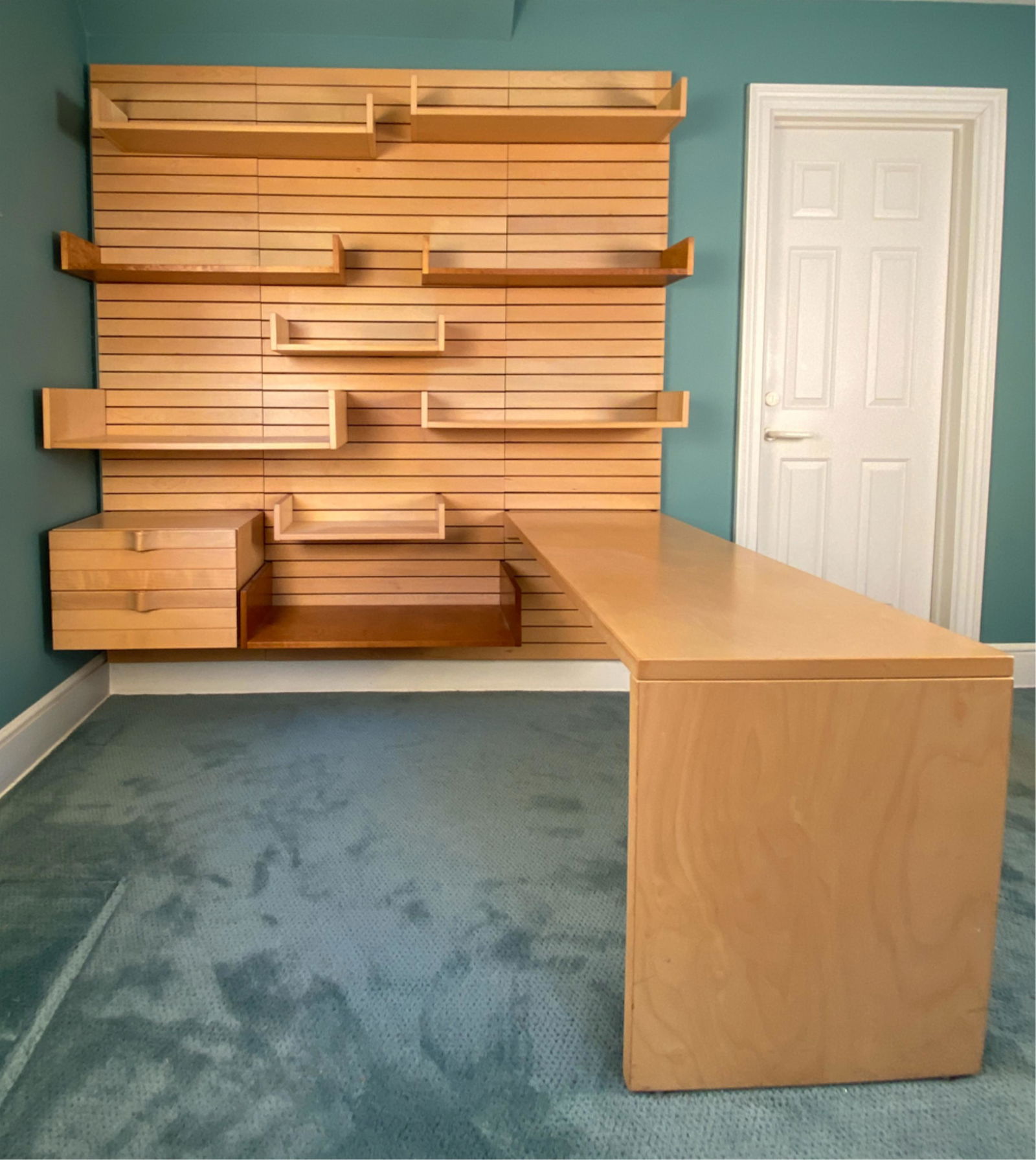 MODERNIST STYLE WALL UNIT WORK DESK (1 of 20)