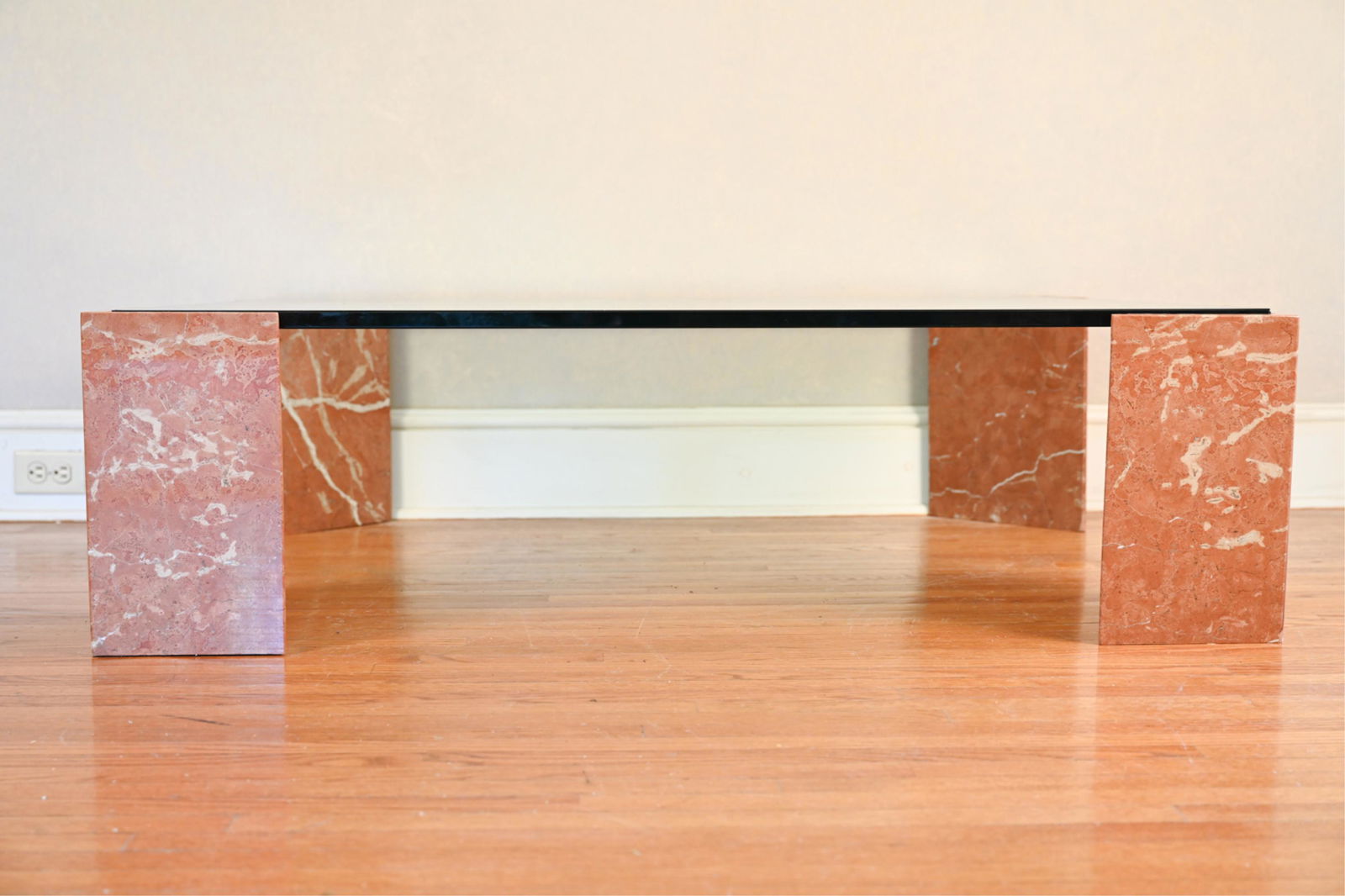 MODERNIST ROUGE MARBLE COFFEE TABLE BASE (1 of 13)