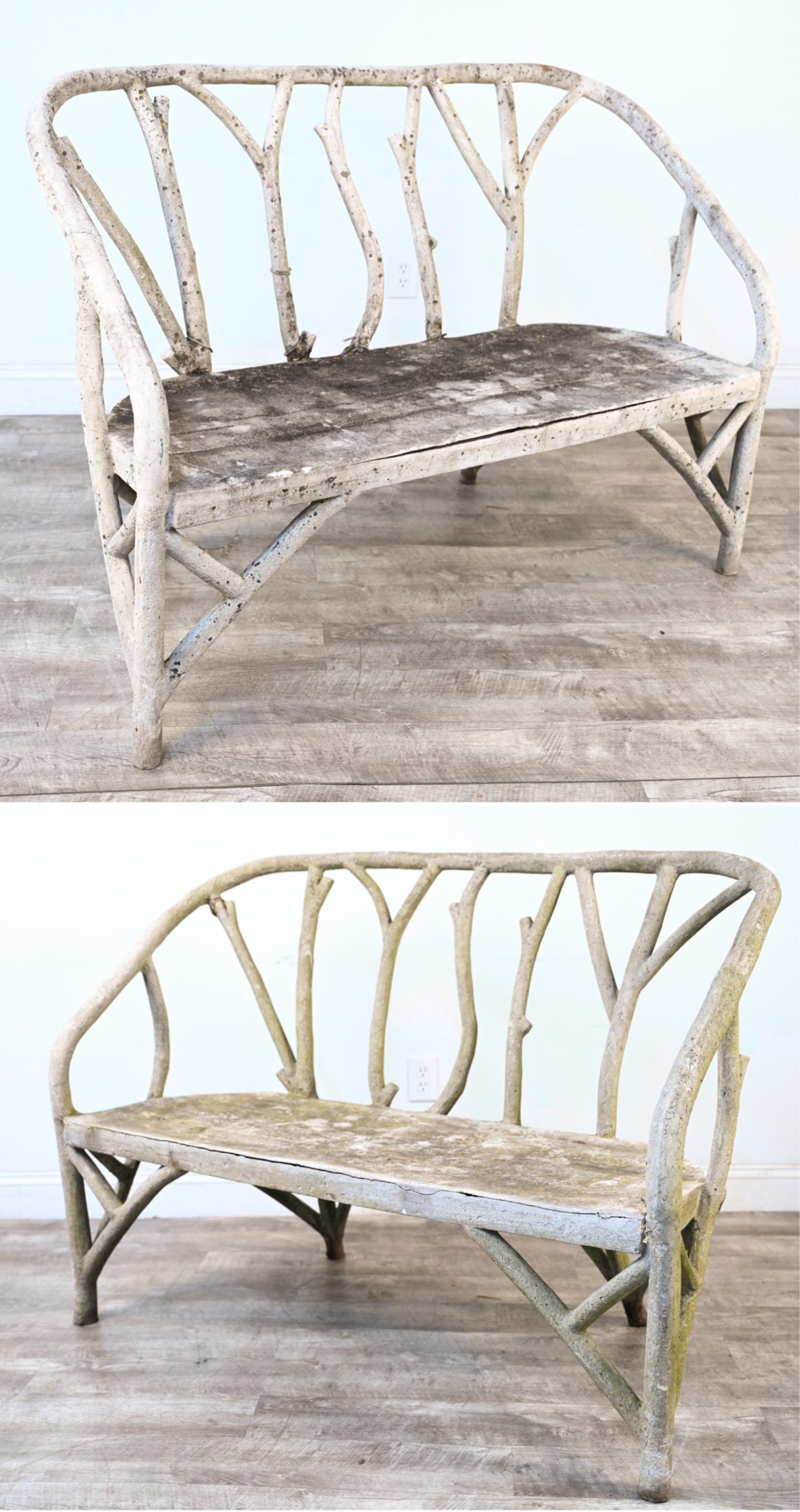(2) ARTEMIS FAUX-BOIS BENCHES (1 of 20)