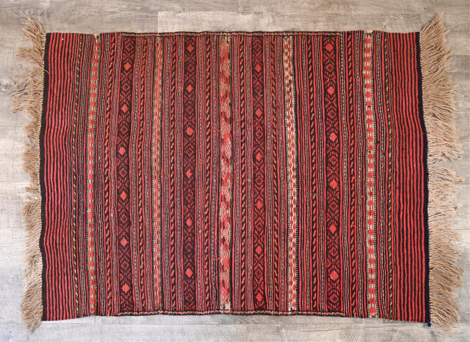 VINTAGE TRIBAL FLAT WEAVE RUG (1 of 7)