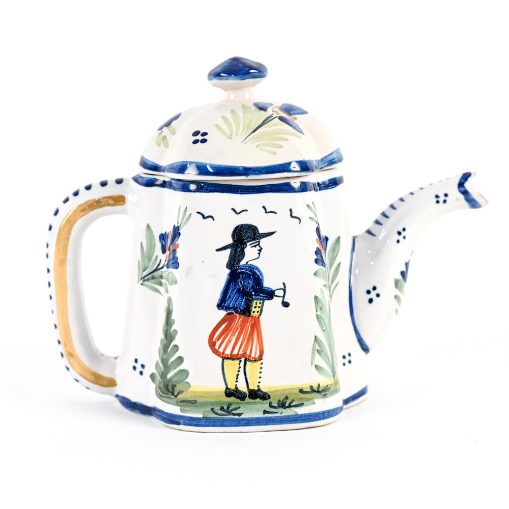 SMALL QUIMPER CERAMIC TEAPOT (1 of 10)