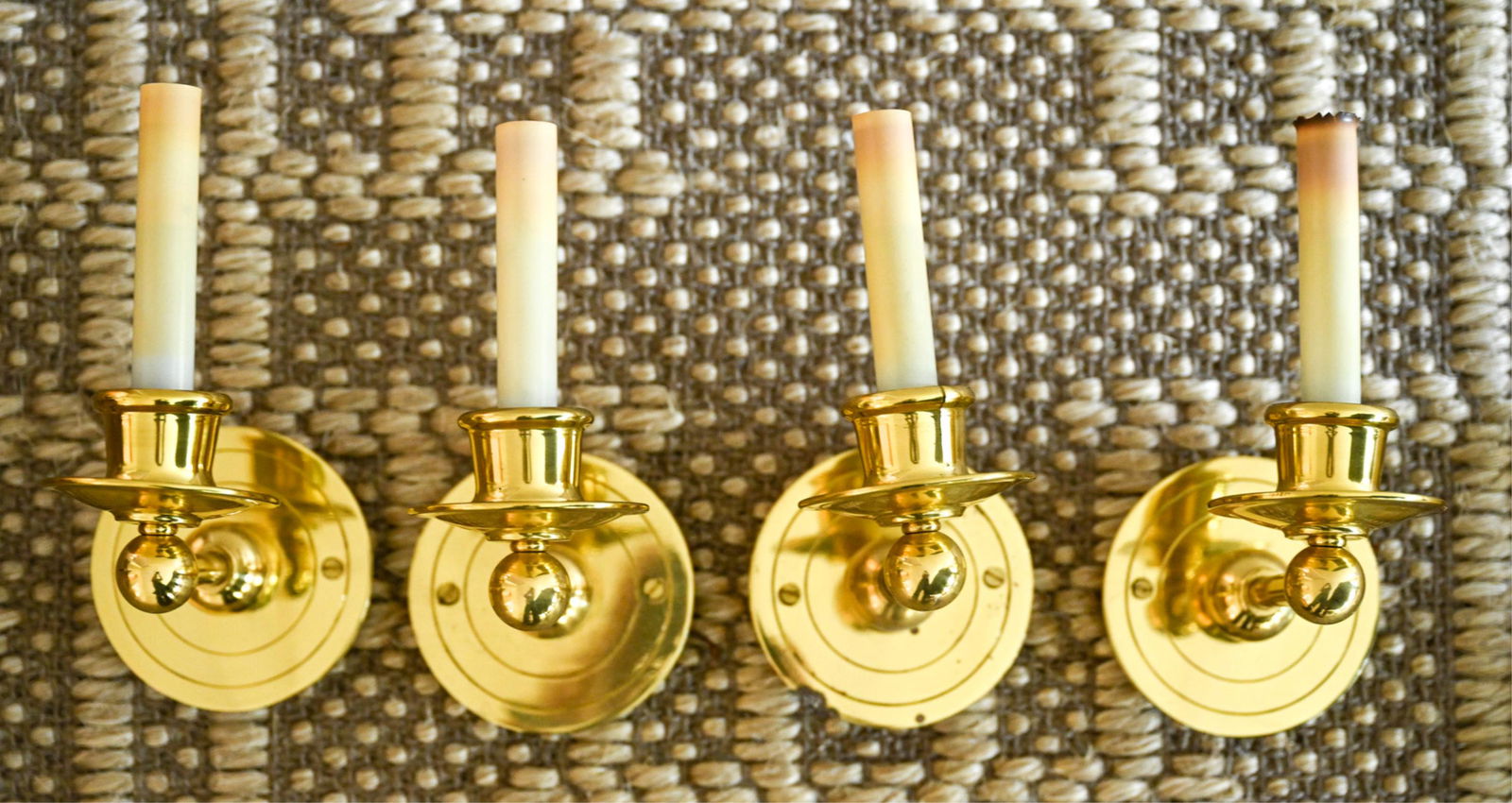 (4) CONTEMPORARY BRASS SCONCES (1 of 10)
