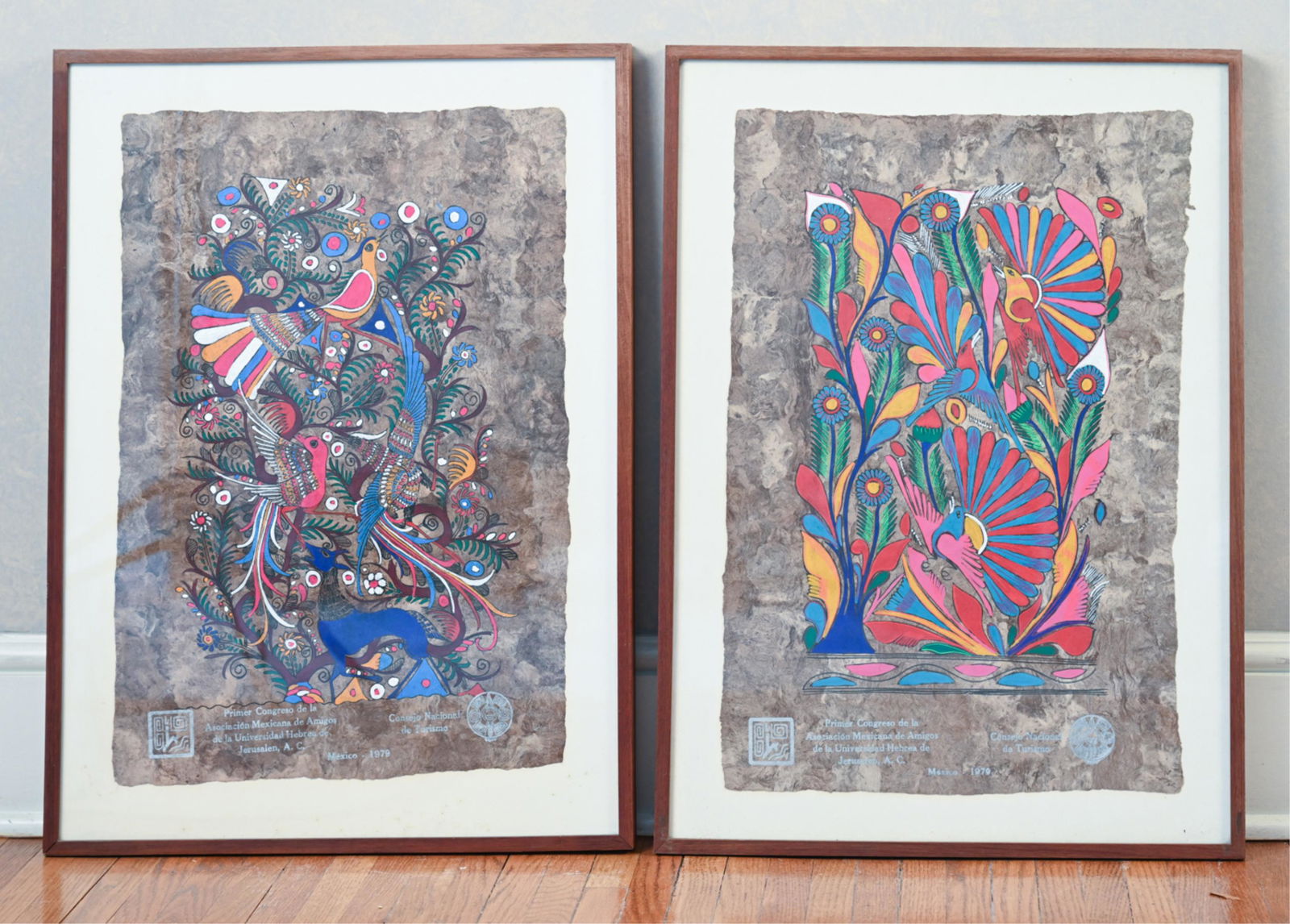 (2) 1979 MODERN FOLK ART MEXICAN PAINTINGS (1 of 20)