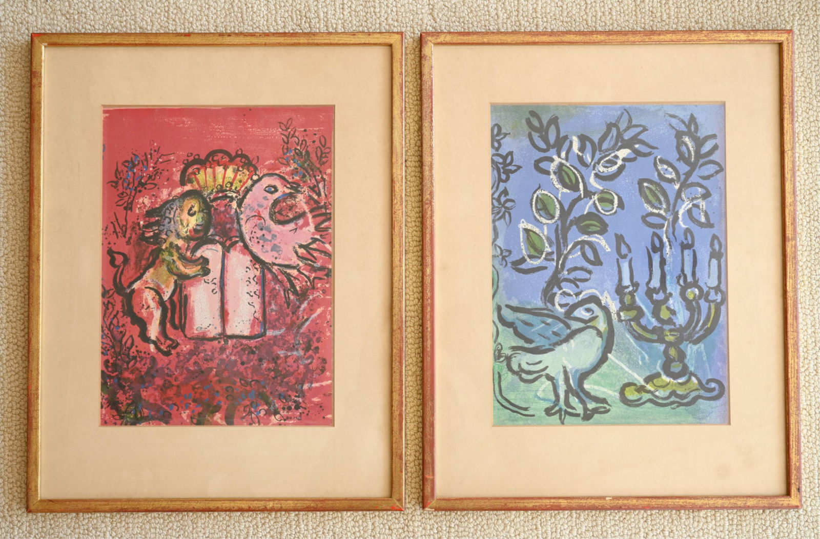 (2) MARC CHAGALL (1887-1985) BOOKPLATE LITHOGRAPHS (1 of 19)