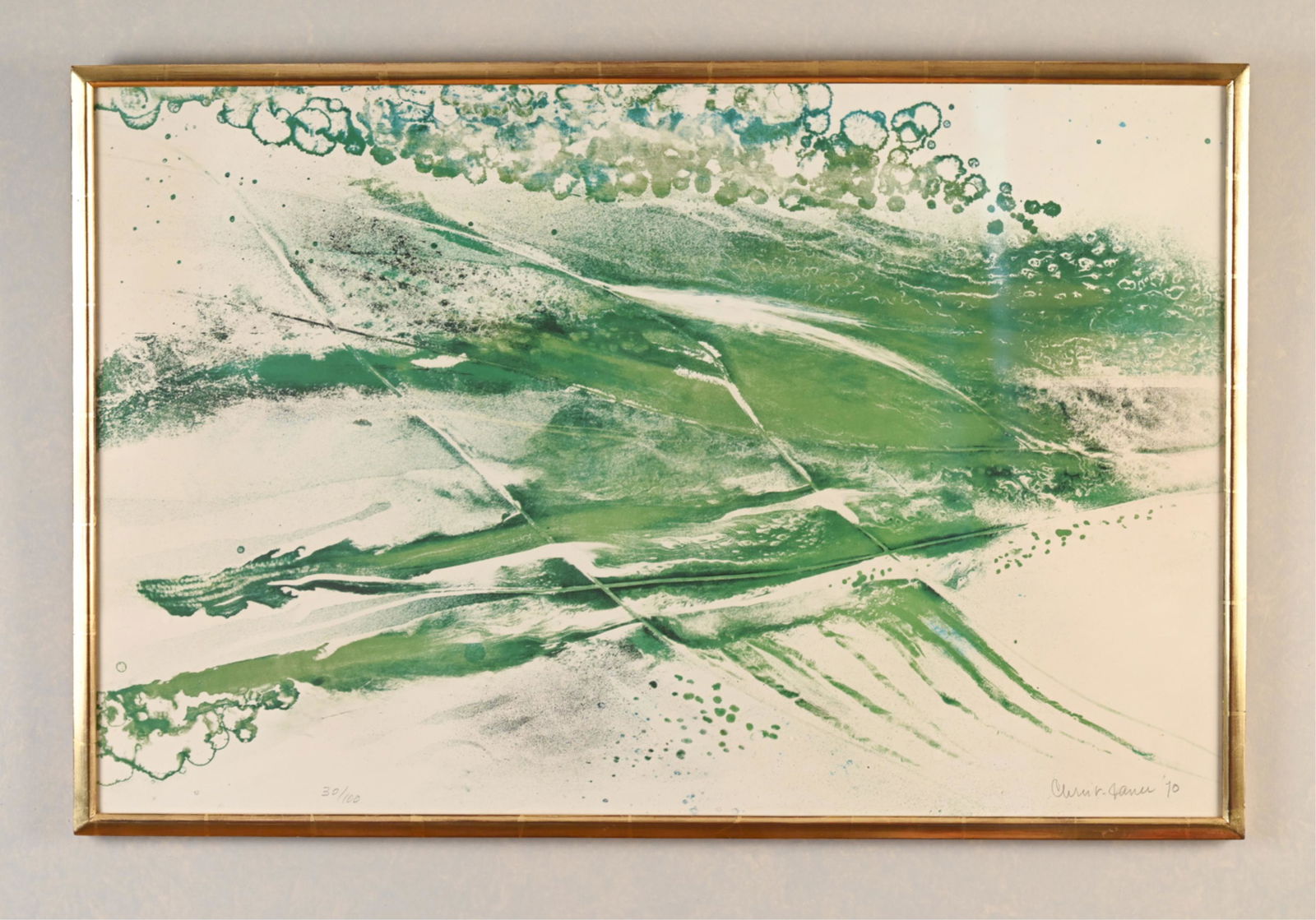 1970 ABSTRACT PRINT, SIGNED (1 of 11)