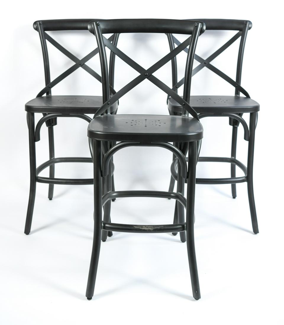 (3) CONTEMPORARY METAL BAR STOOLS (1 of 11)