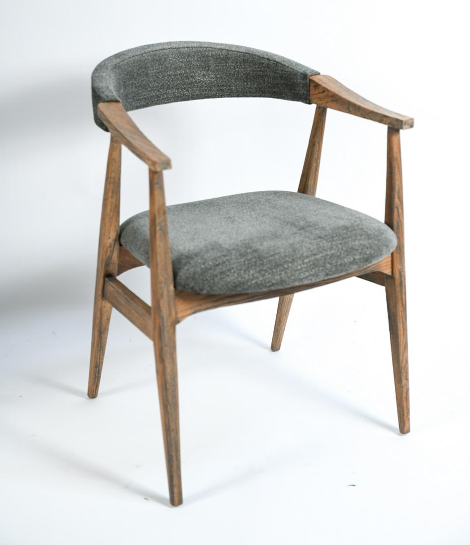 CONTEMPORARY WEGNER STYLE CHAIR: Stamped with G to back leg. In the manner of Hans Wegner's "Kennedy" chair. Dimensions: H 30" x W 22" x D 19" x SH 18" Condition: No issues to note.