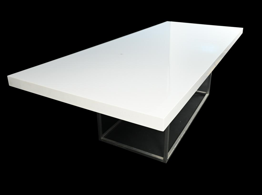 CONTEMPORARY LACQUER TOP DINING TABLE (1 of 6)