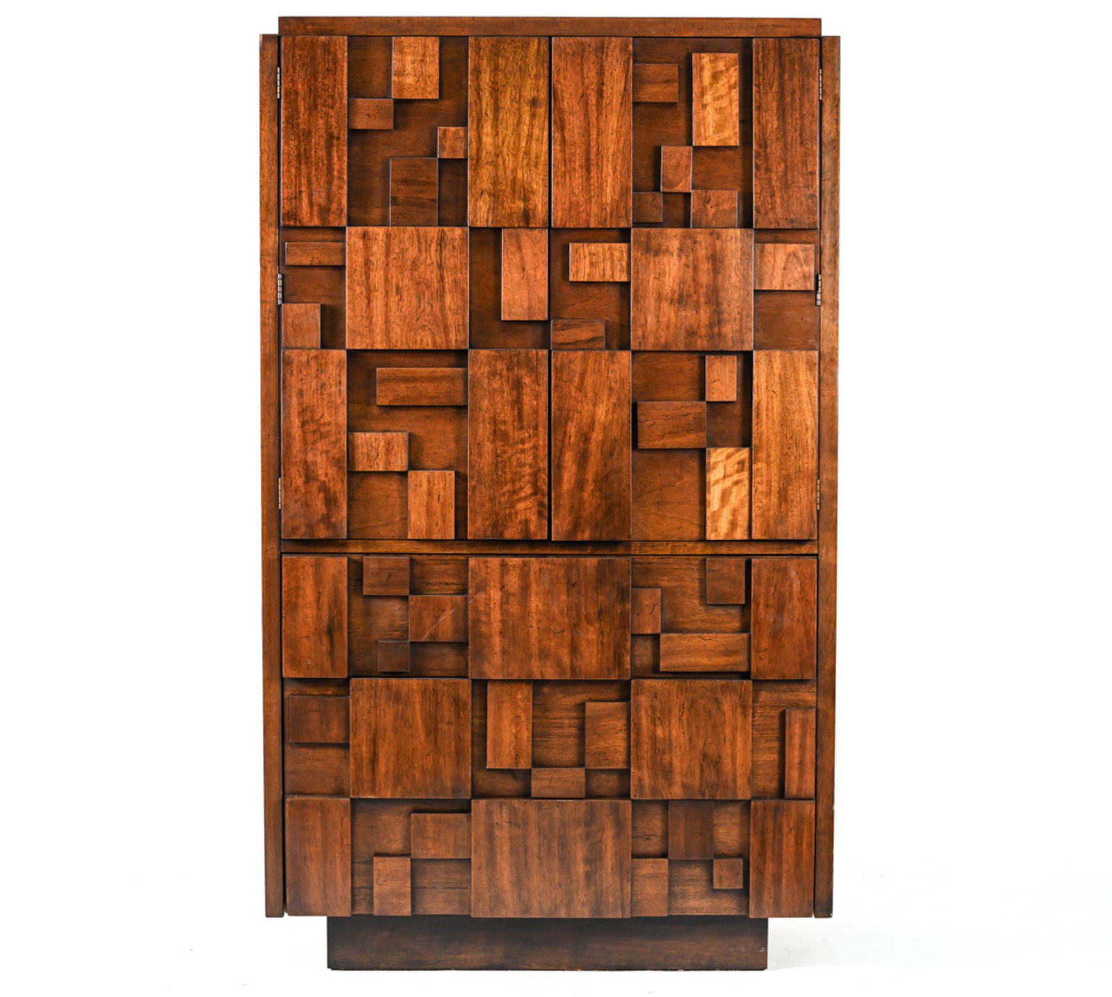 LANE WALNUT "BRUTALIST" TALL DRESSER (1 of 15)