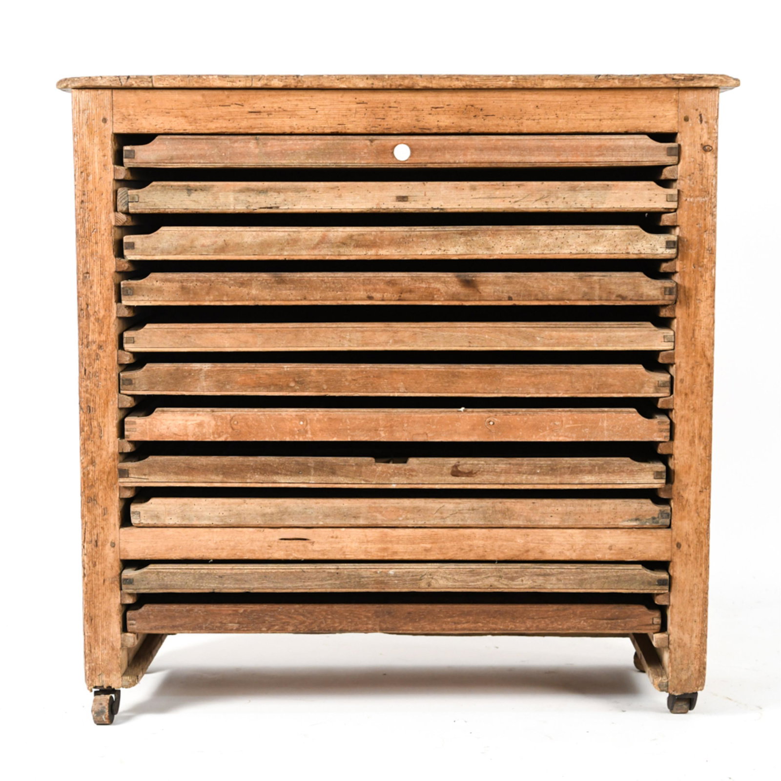 ANTIQUE INDUSTRIAL PINE TYPE OR JEWELRY CABINET (1 of 20)