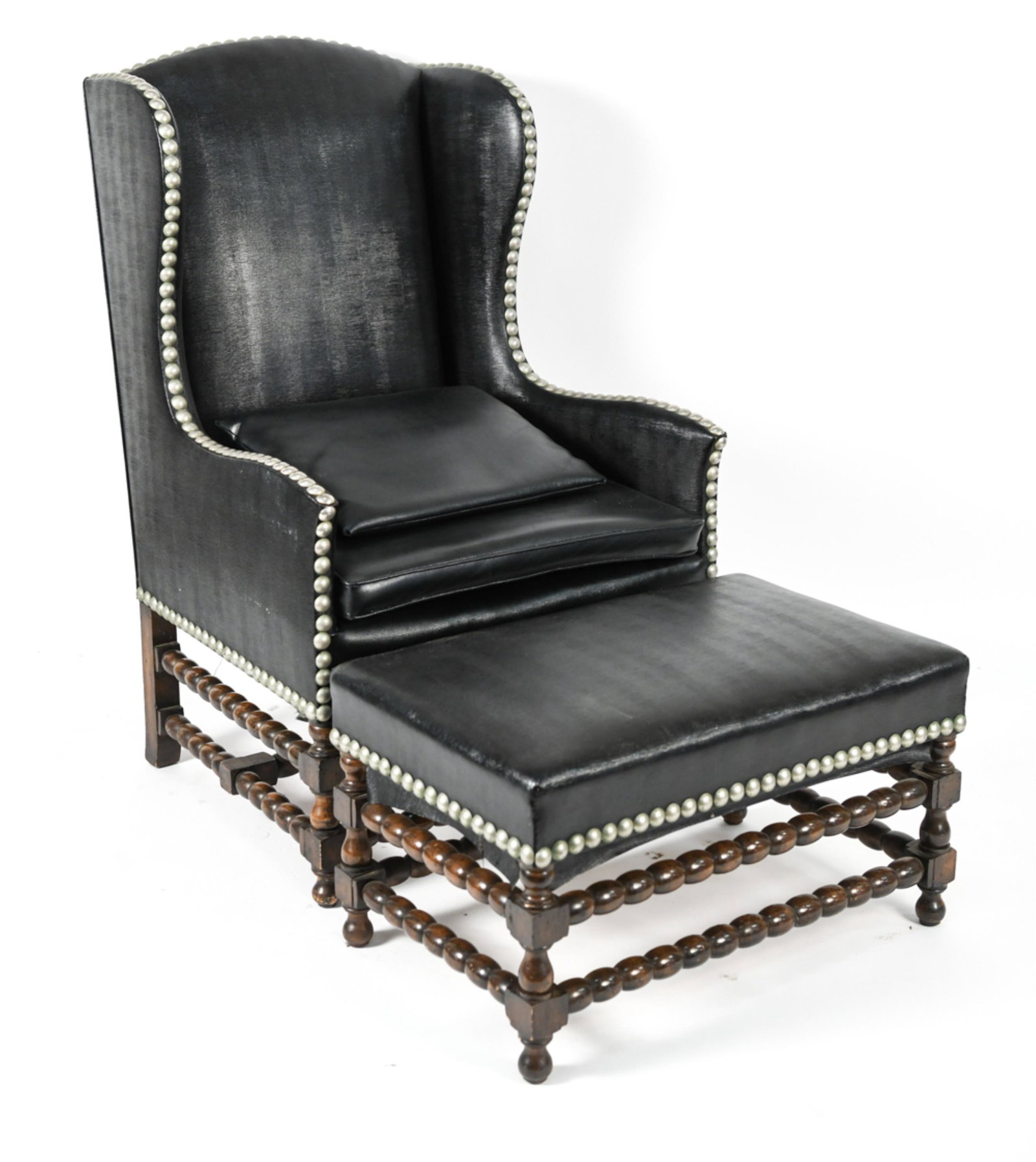 OVERSIZE WINGBACK CHAIR & OTTOMAN (1 of 20)