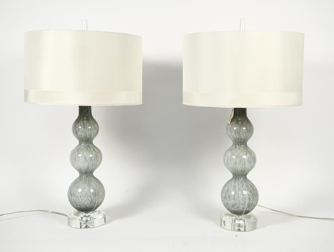 PAIR OF GLOBAL VIEWS ART GLASS LAMPS (1 of 15)