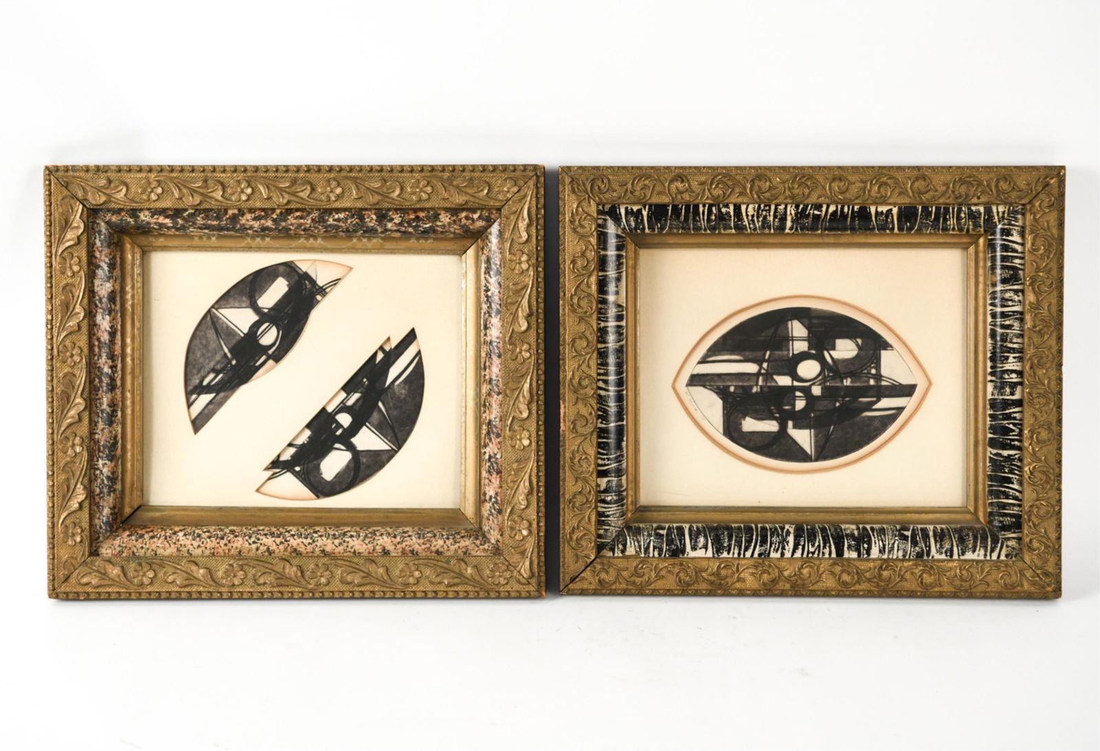 (2) MID-CENTURY ABSTRACT ETCHINGS (1 of 10)