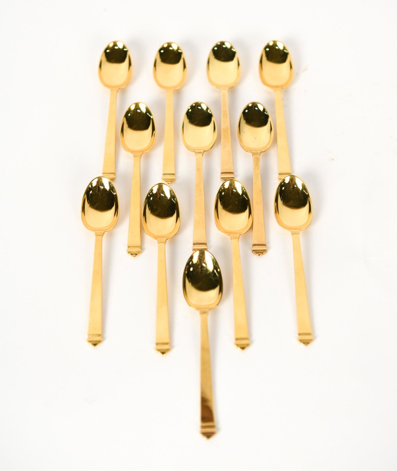 (12) TIFFANY STERLING GOLD VERMEIL SPOONS (1 of 8)