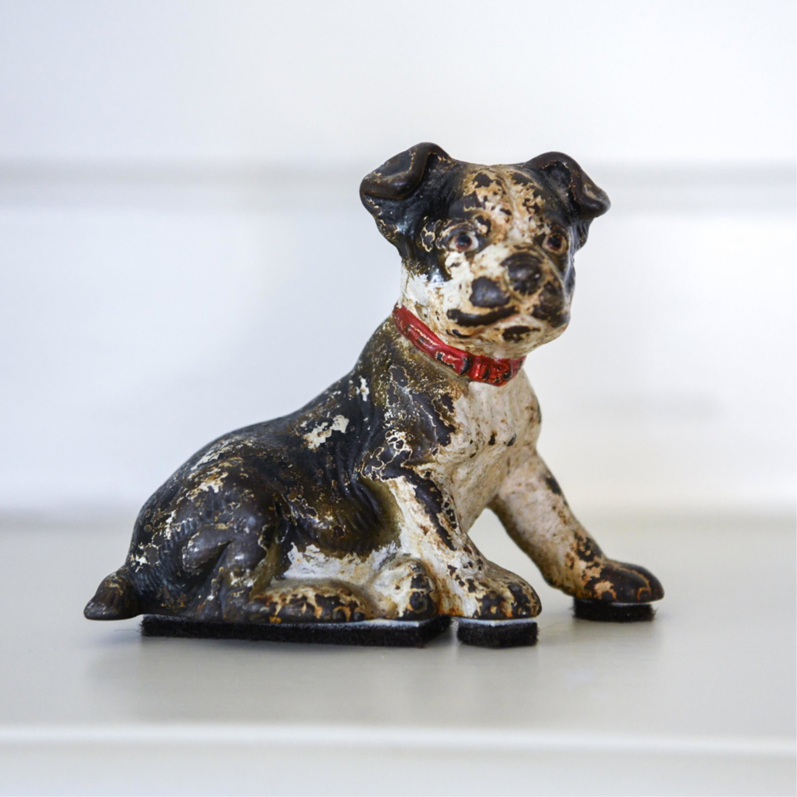 ATTR. TO HUBLEY ANTIQUE CAST IRON TERRIER PUPPY (1 of 7)