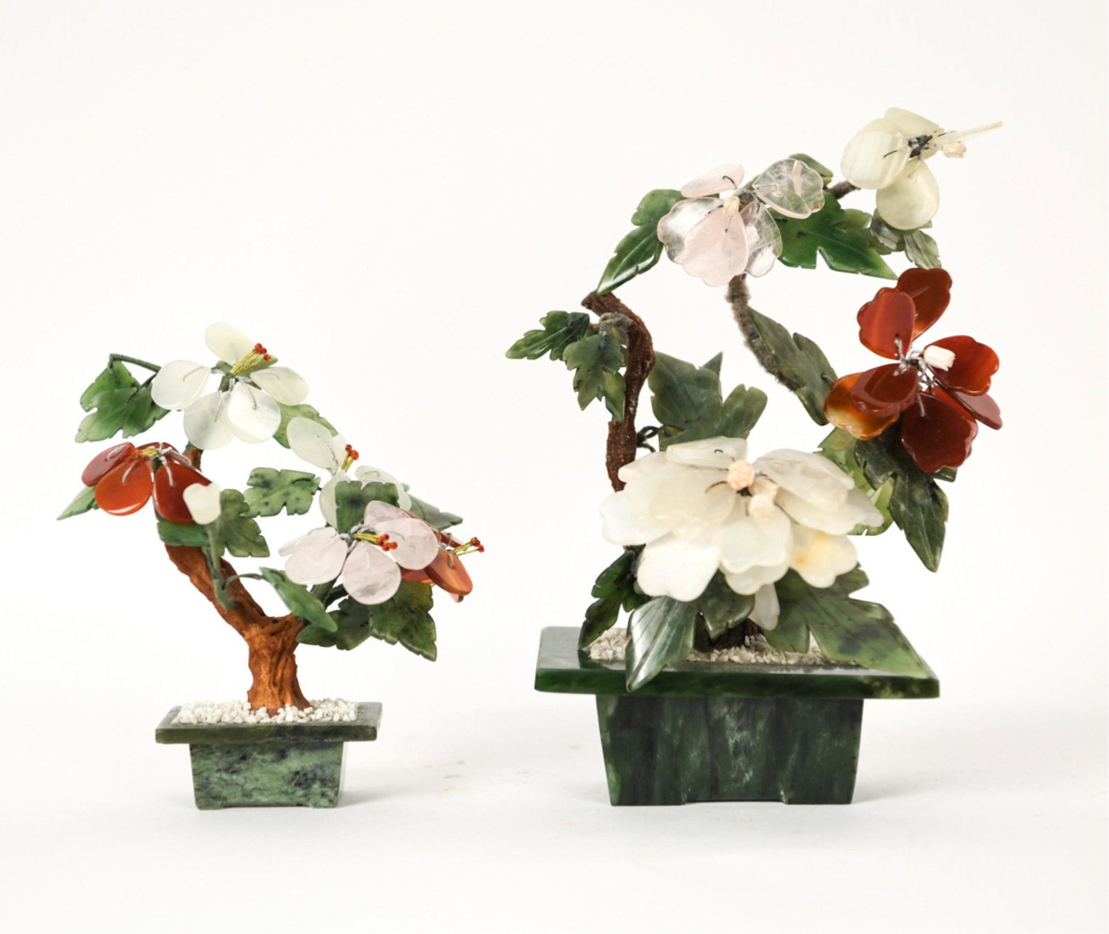 (2) CHINESE CARVED HARDSTONE TREES (1 of 8)