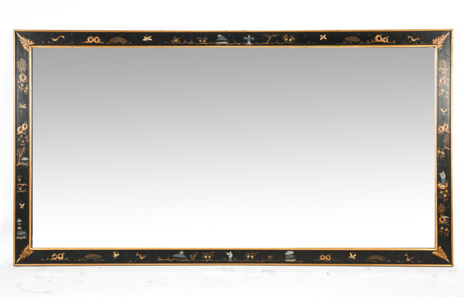 CHINOISERIE LACQUERED CONSOLE MIRROR (1 of 6)