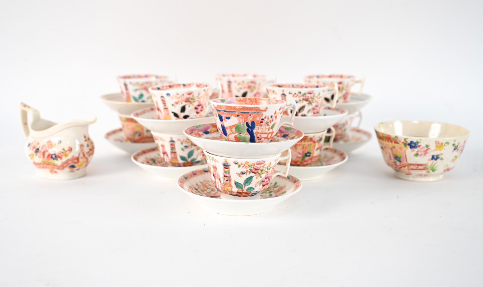 H&S CHINESE PATTERN CERAMIC TEA SERVICE (1 of 20)