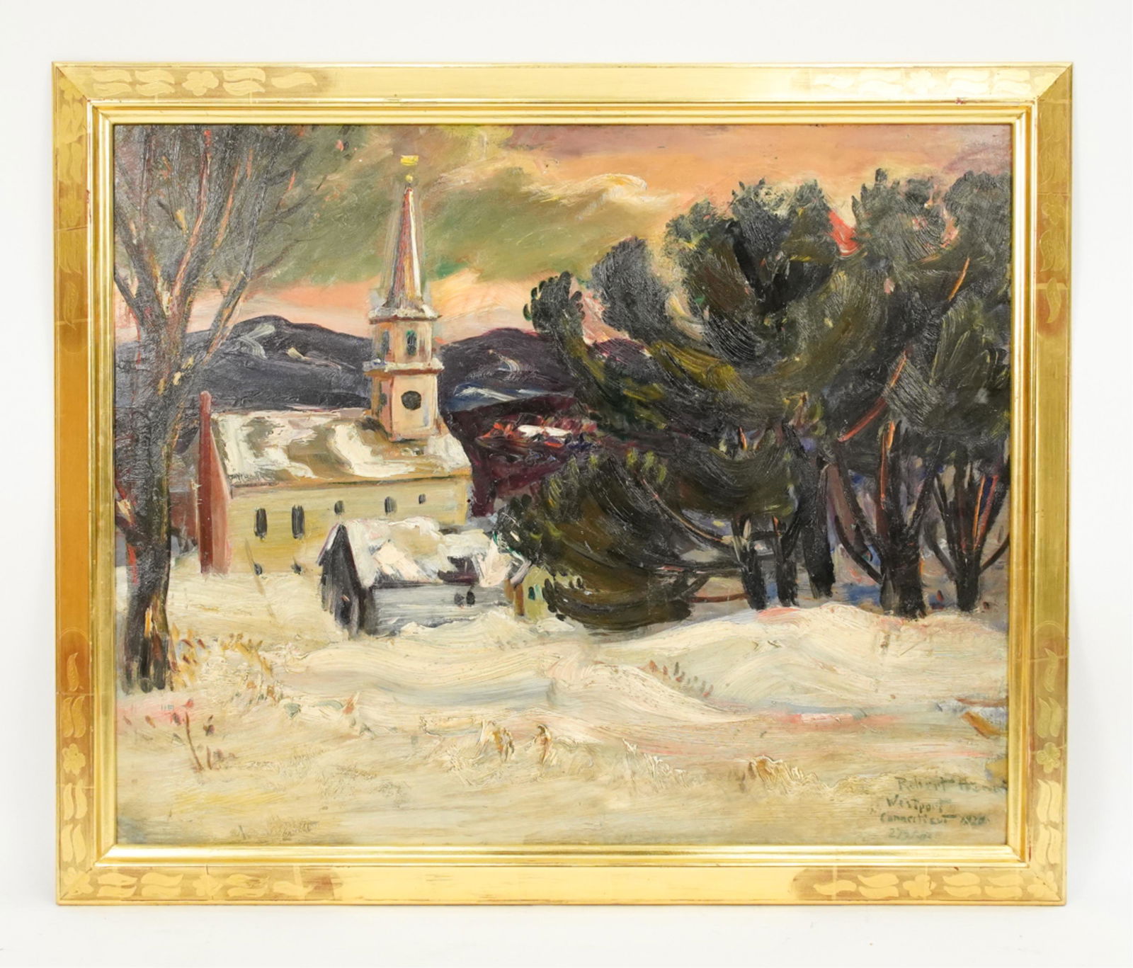 ROBERT HENRI (1865-1929) O/B WESTPORT CHURCH (1 of 11)