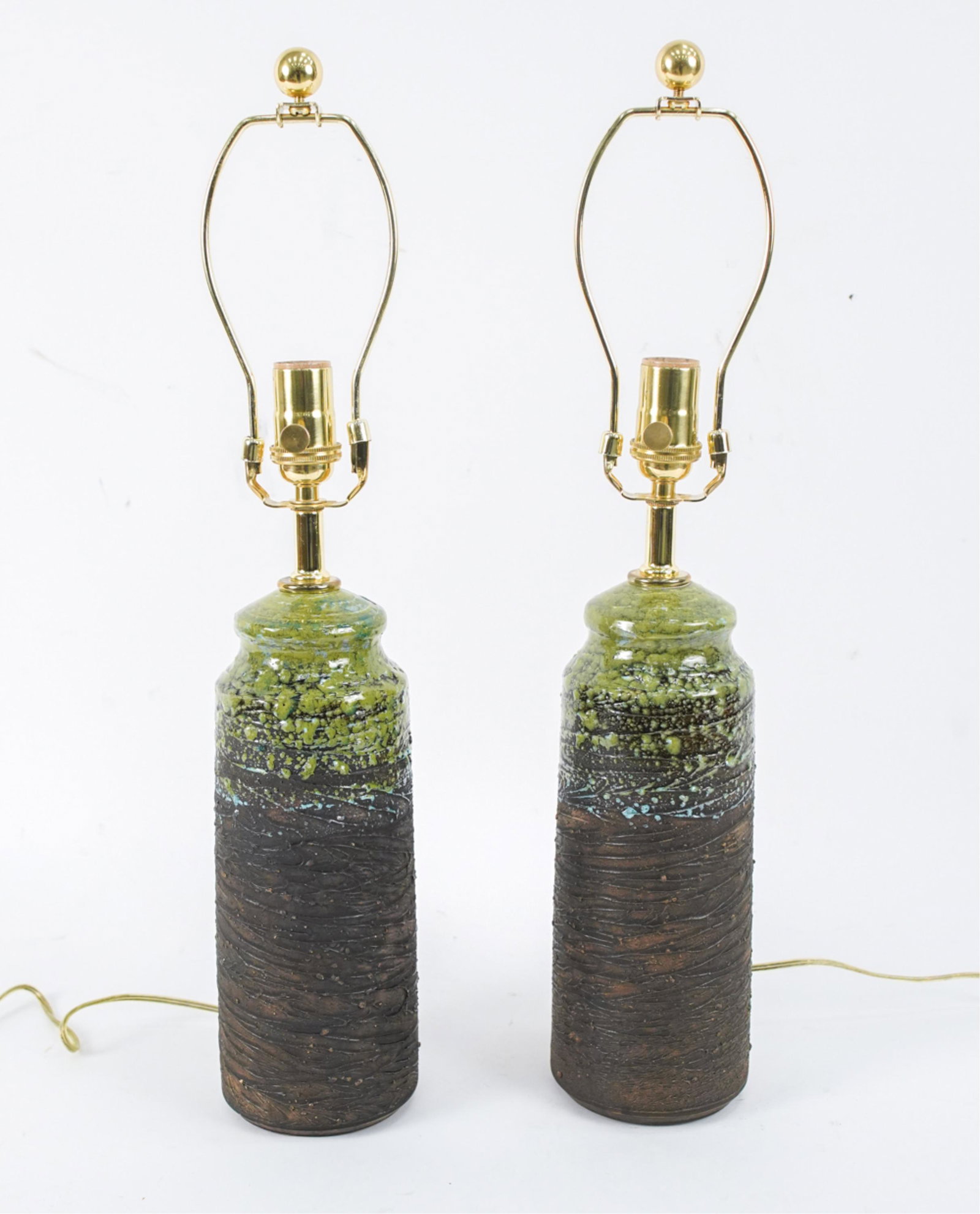 PAIR ATTR. TILGMANS MID-CENTURY CERAMIC LAMPS (1 of 11)