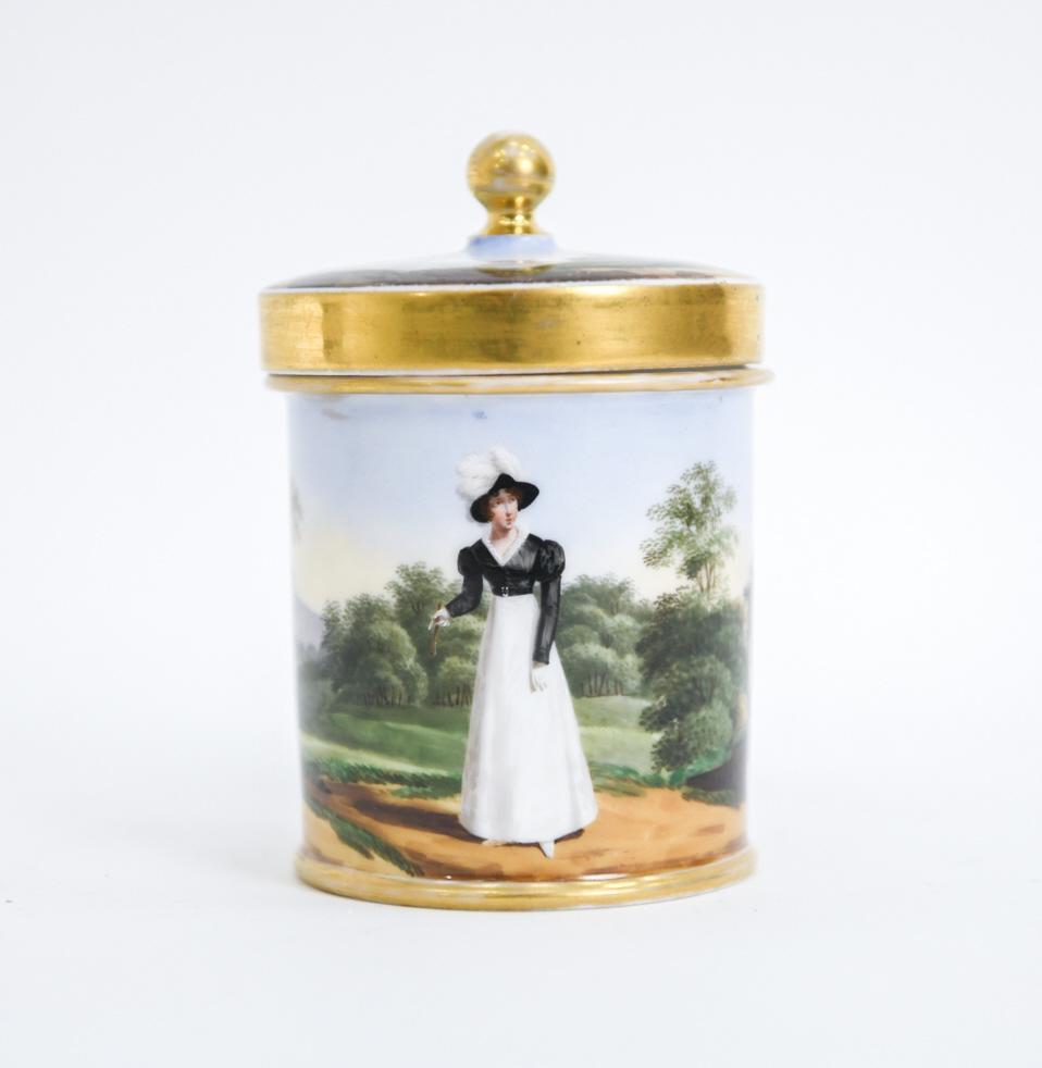 FINE C. 1820 OLD PARIS PAINTED JAR (1 of 7)