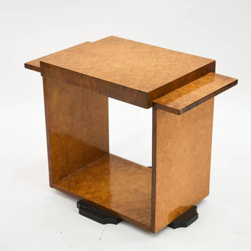Art Deco Birdseye Maple Side Table