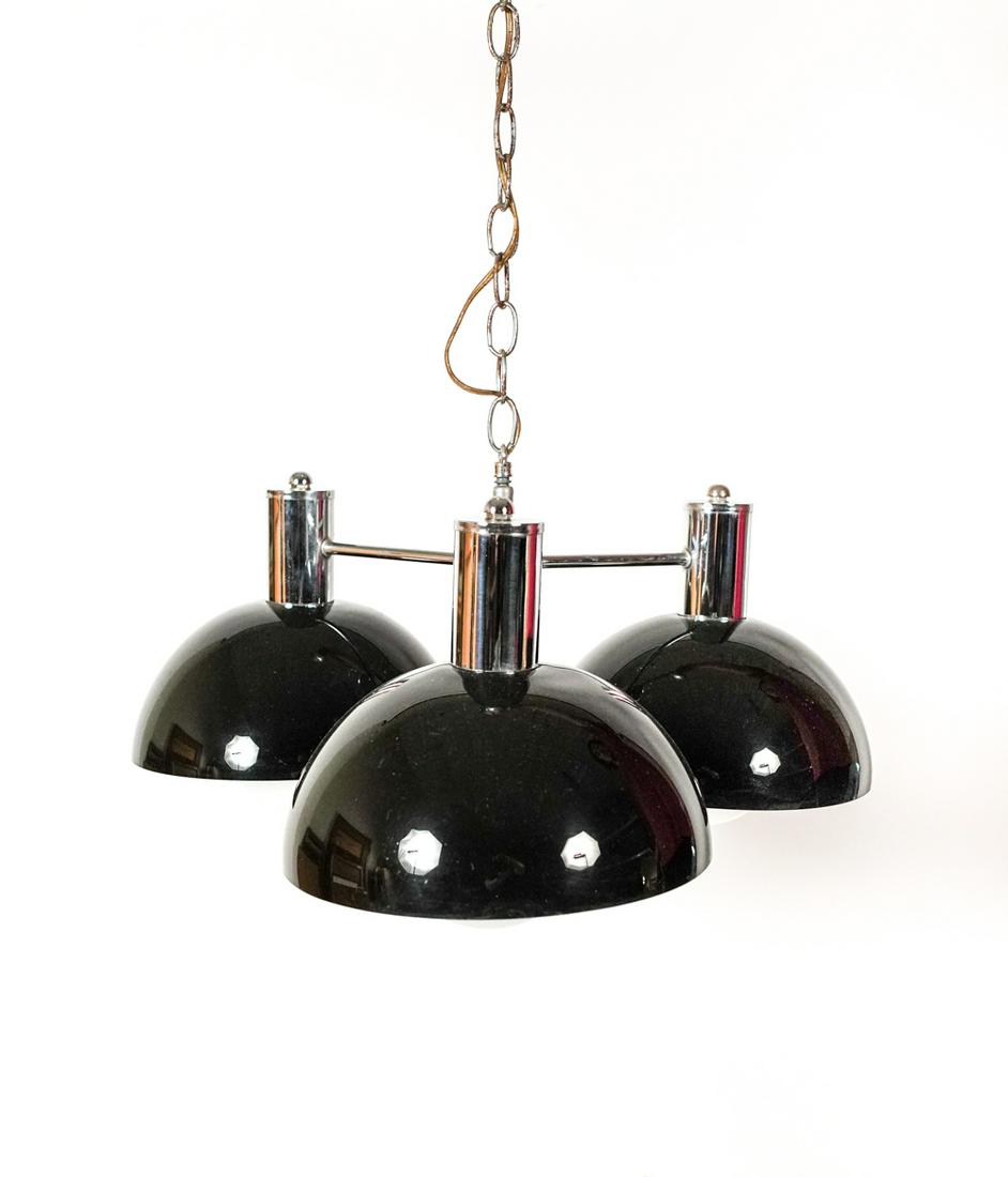 CHROME & PLASTIC VERNER PANTON STYLE CHANDELIER (1 of 8)