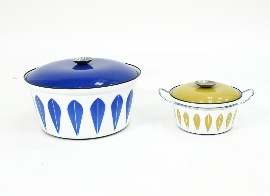 TWO CATHERINEHOLM MID-CENTURY LOTUS ENAMEL WARE (1 of 10)