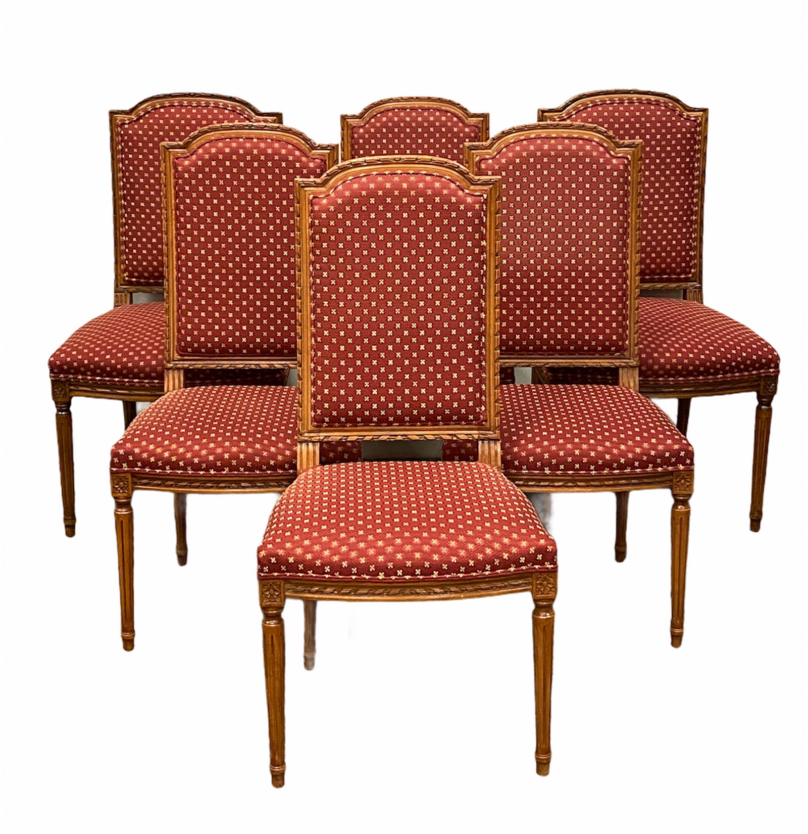 (6) FRENCH STYLE CARVED WOODEN DINING CHAIRS (1 of 13)